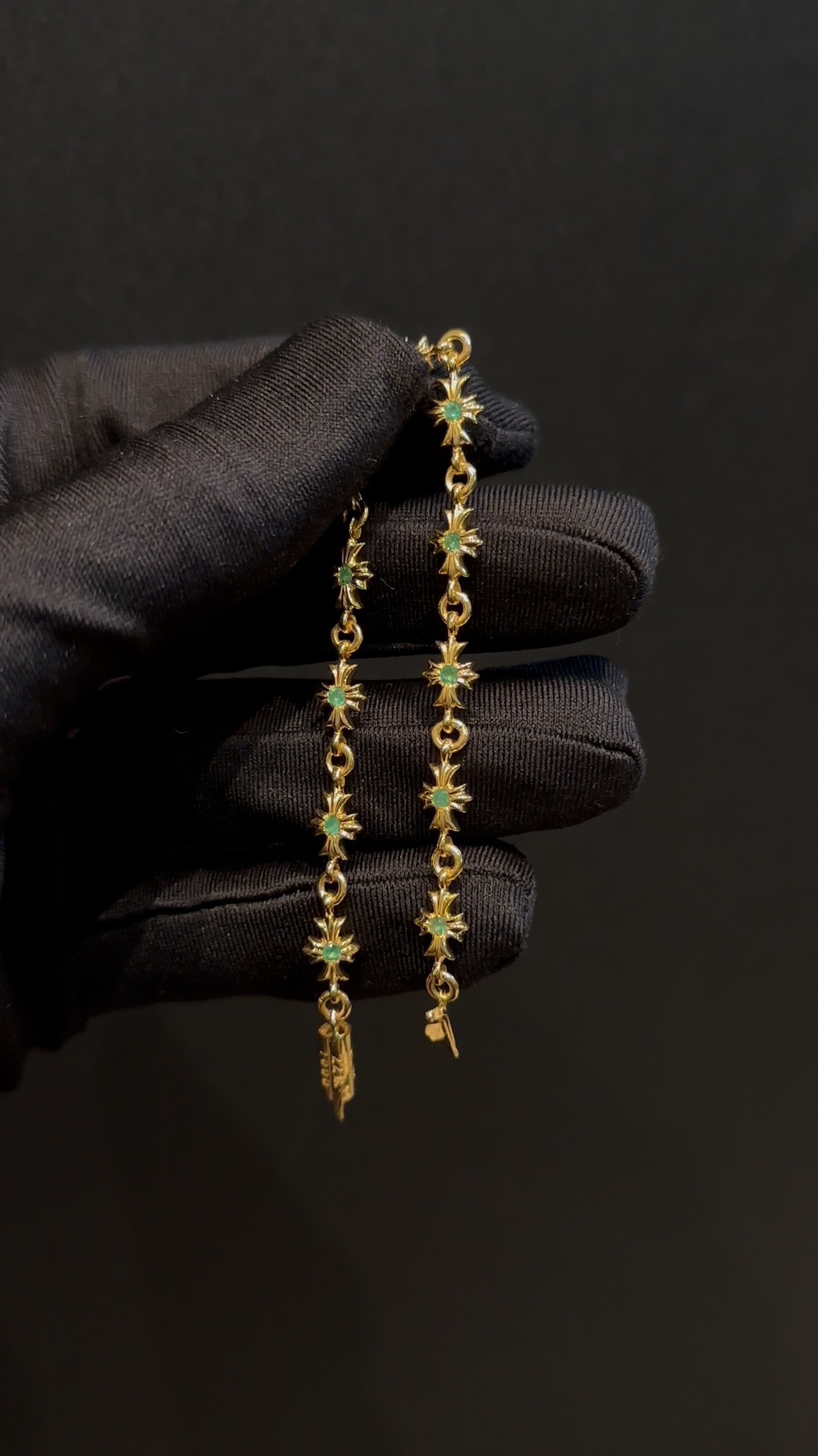 Gold-plated diamond-set custom, 22k real gold custom, bracelet & bangle