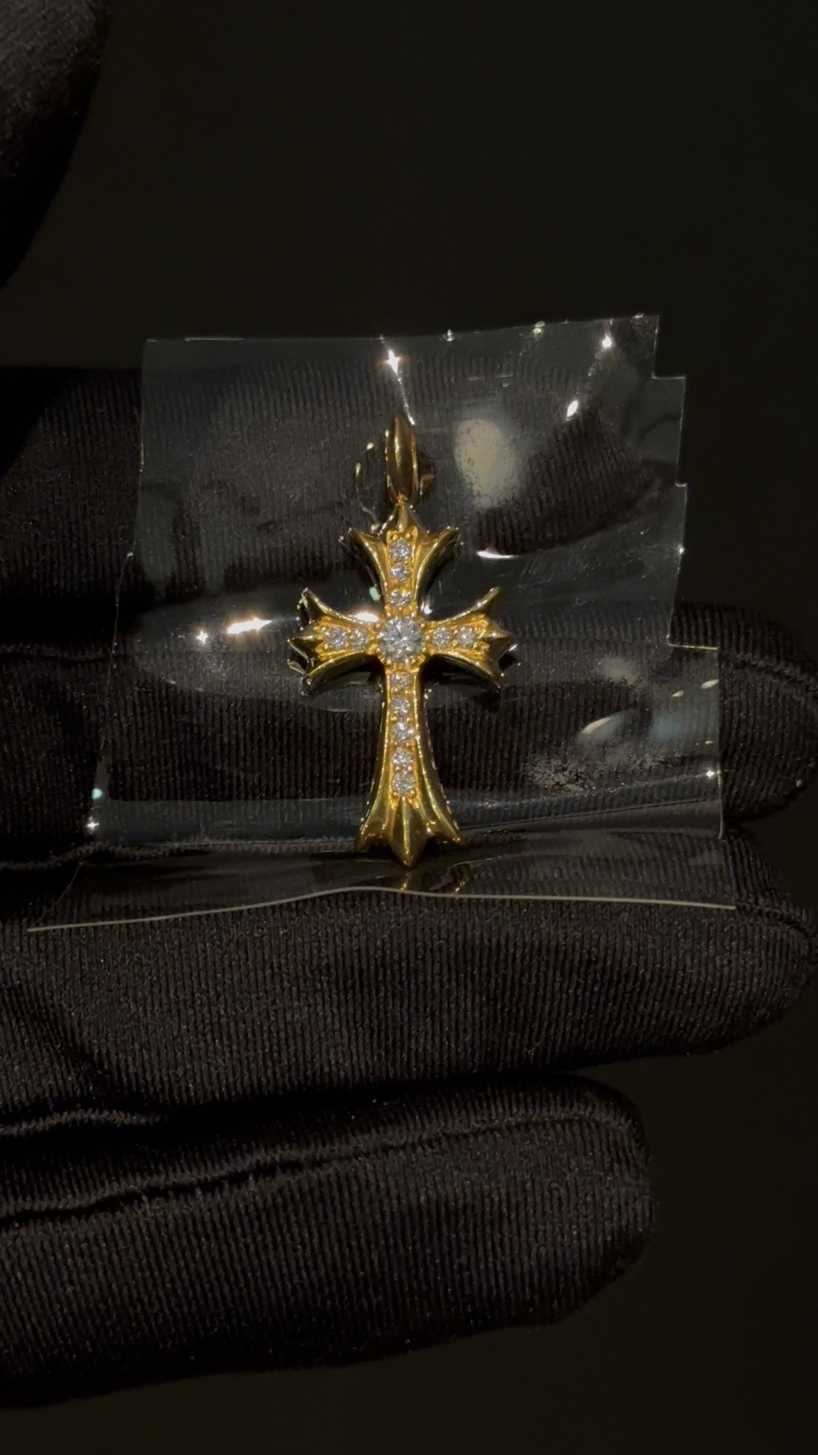 Gold-plated diamond-set customization, 22k real gold customization, necklace pendant