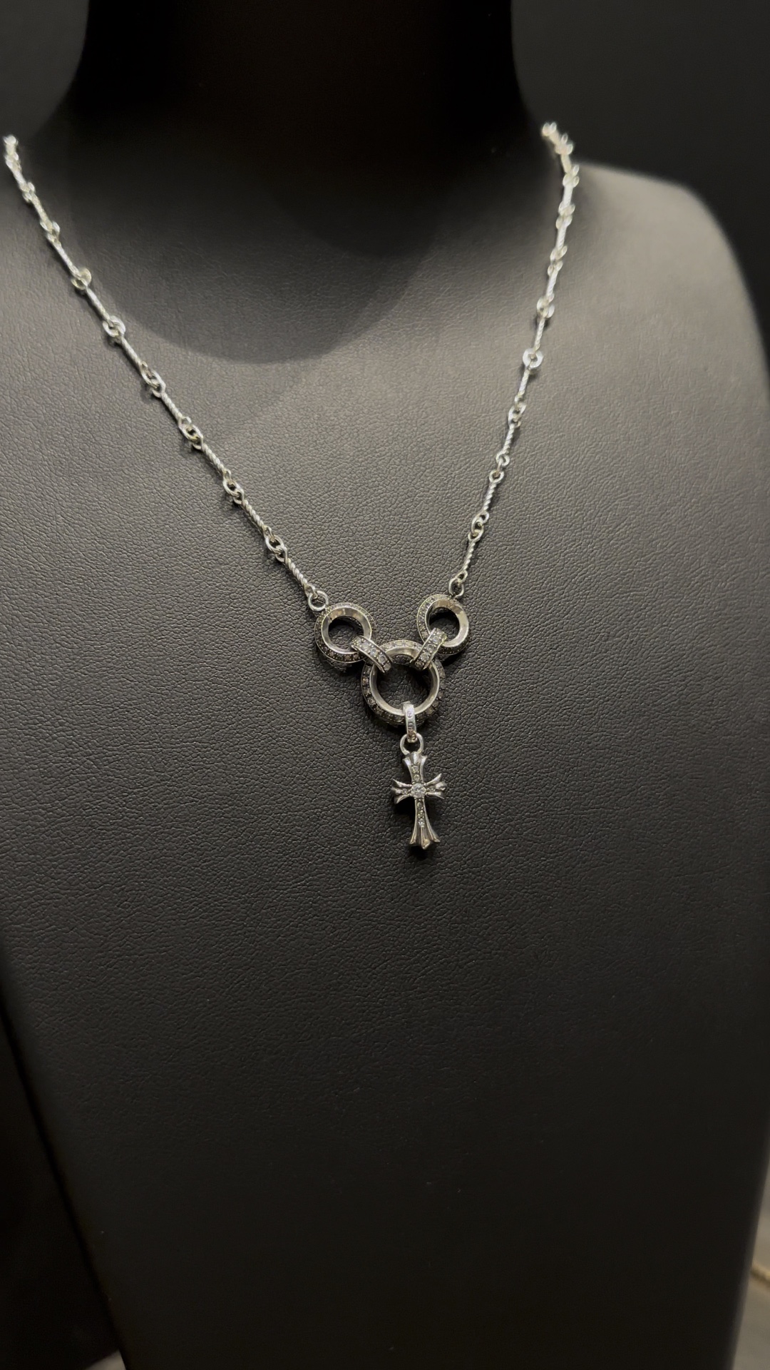 Necklace Pendant, 925 Silver Diamond Custom
