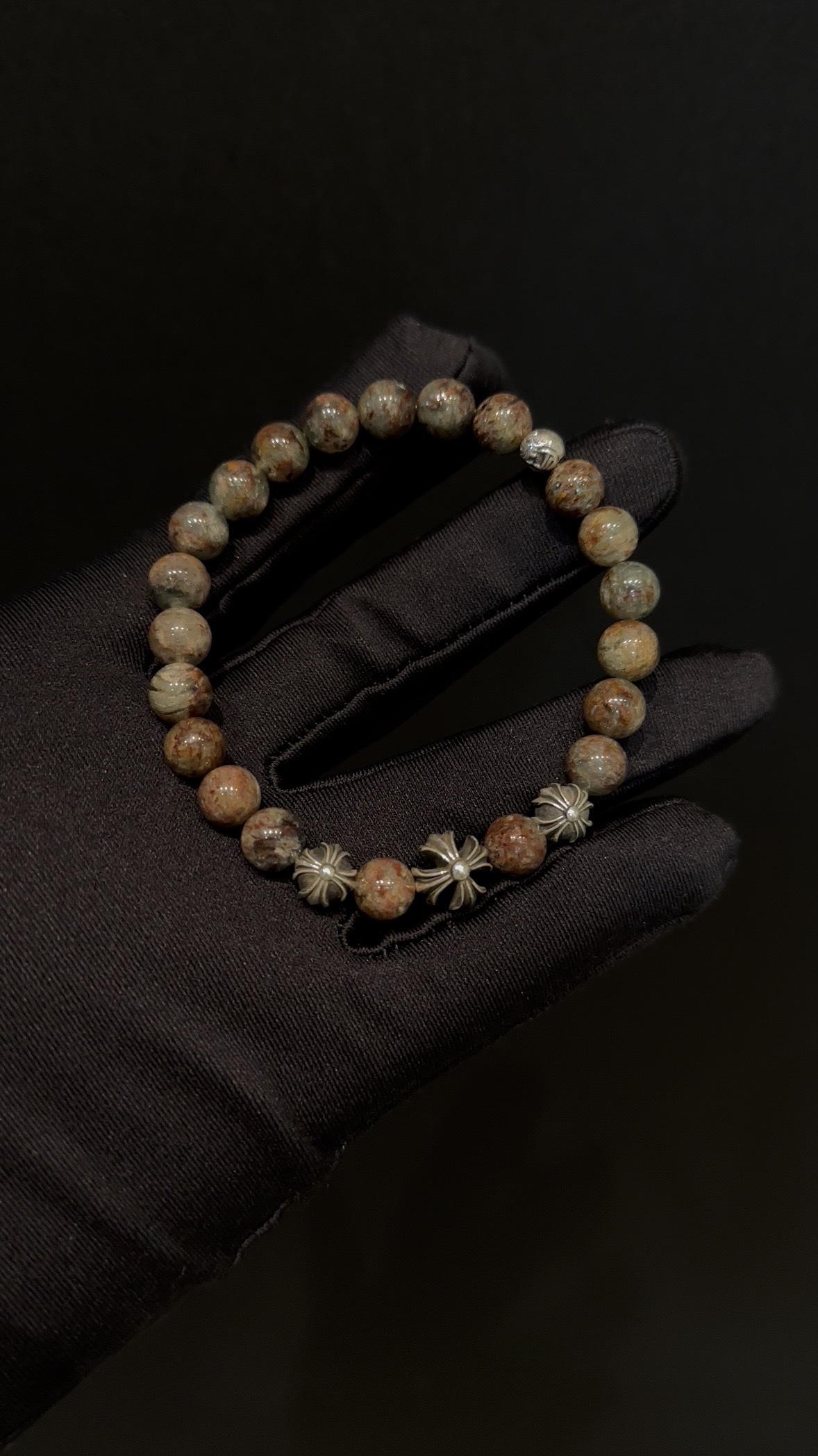 Silver bead bracelet