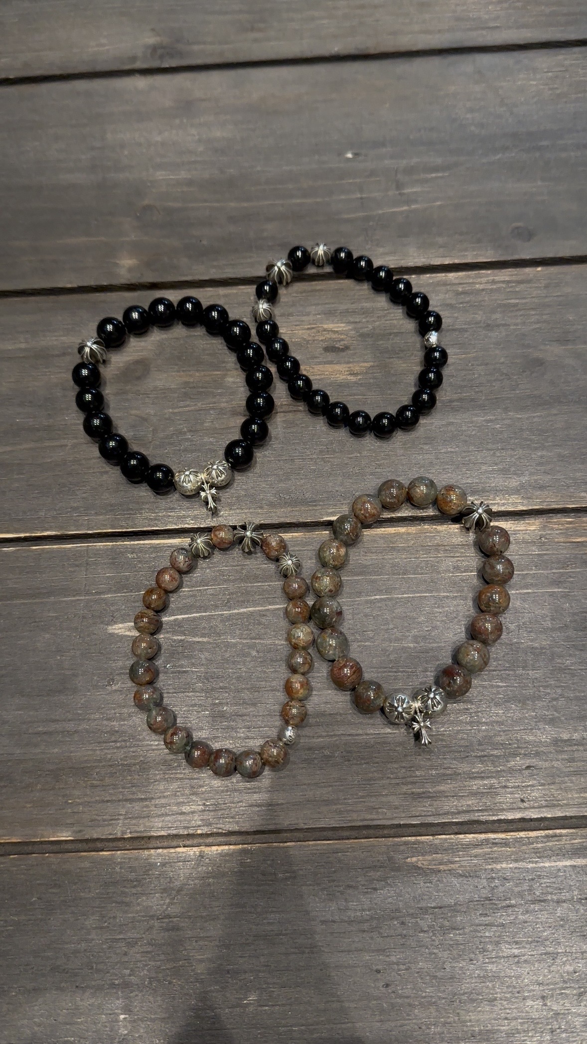Silver bead bracelet