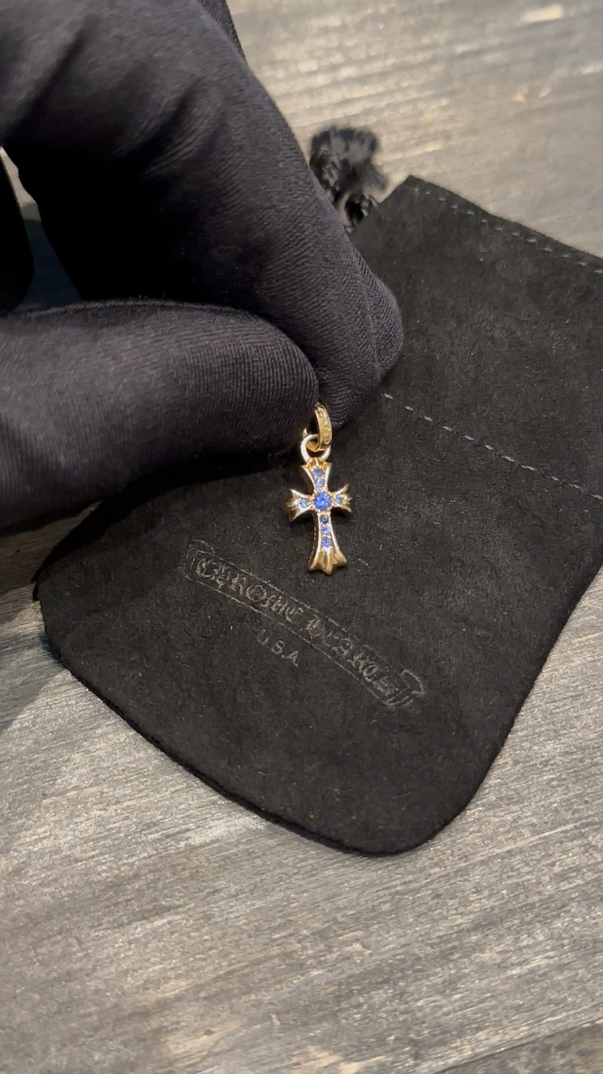 Production process: custom gold-plated and diamond-set.