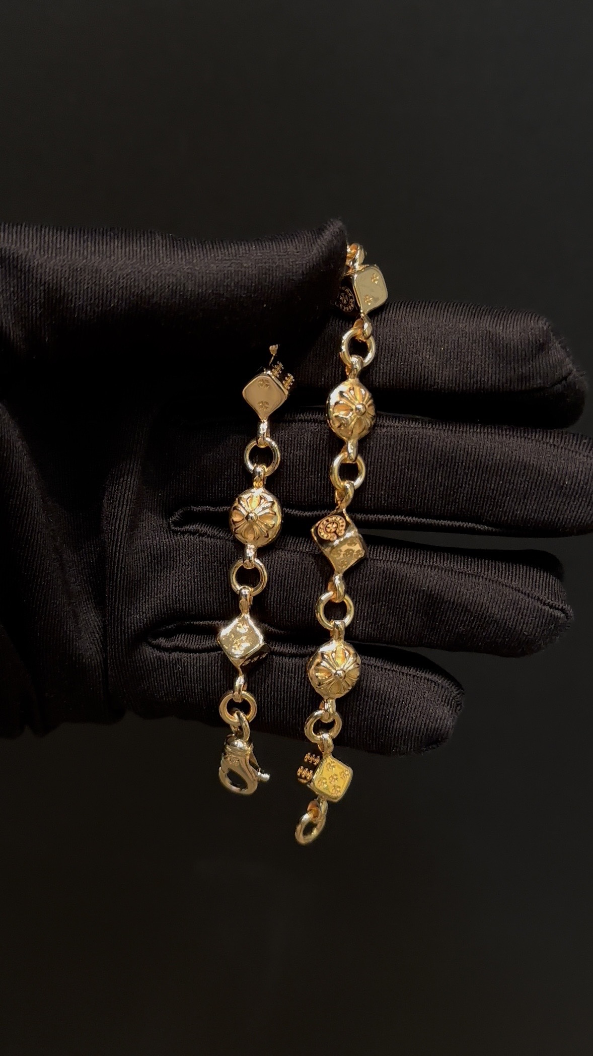 Custom Gold-Plated Diamond Setting, Bracelet Bangle