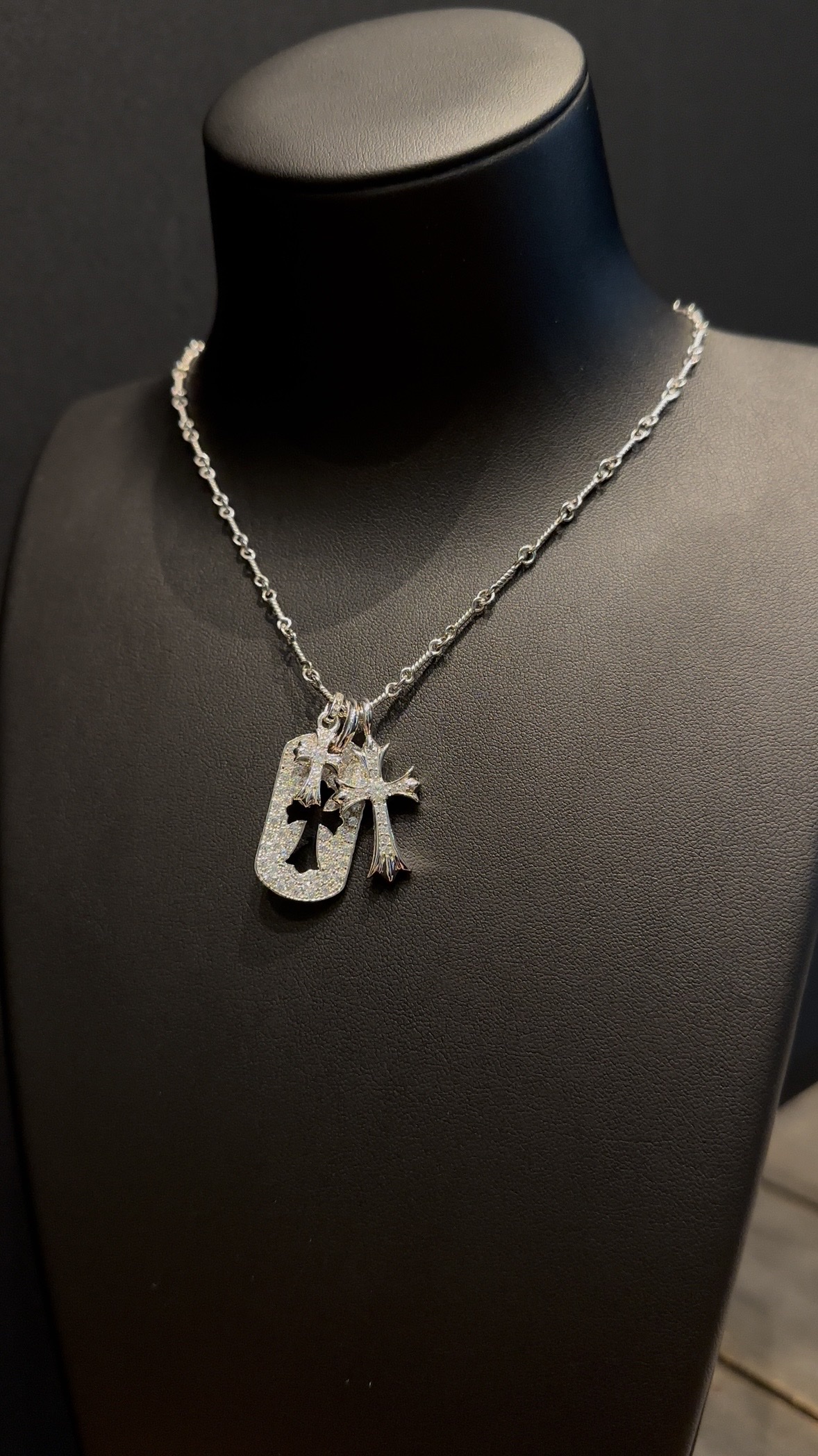 Custom Gold-Plated Diamond Setting, Necklace Pendant