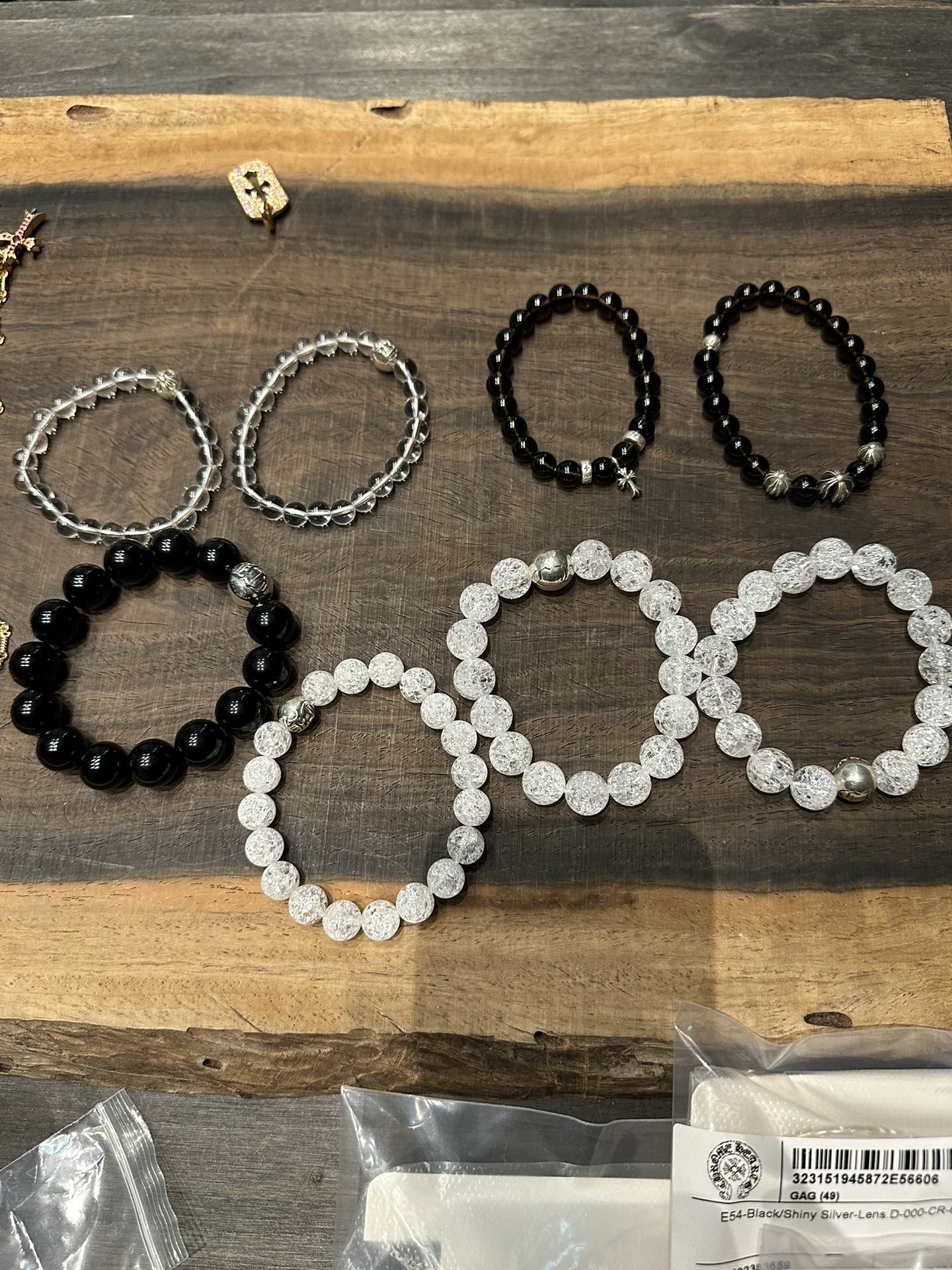 Silver bead bracelet