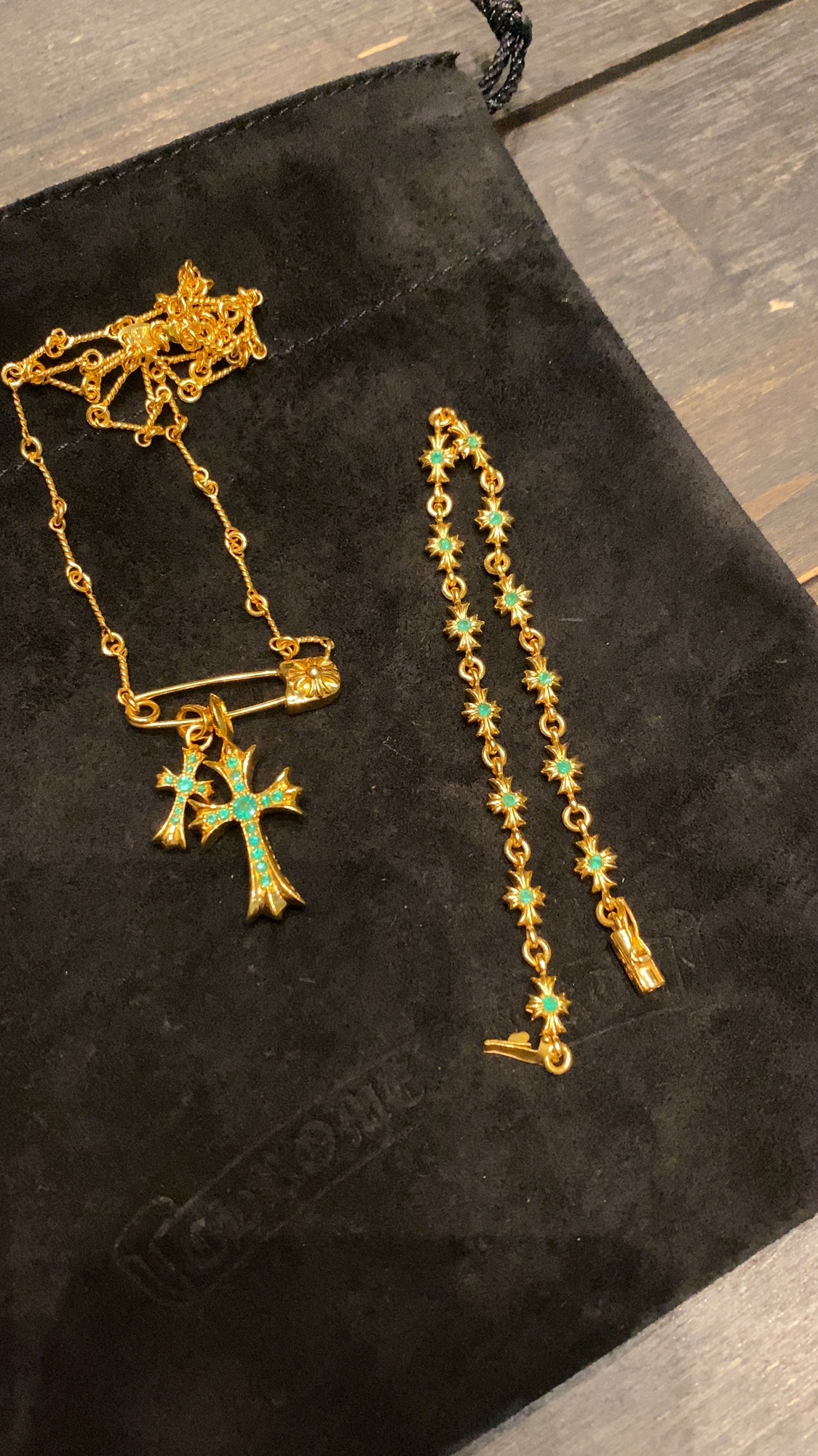 Gold-plated diamond-set customization, necklace pendant, bracelet bangle