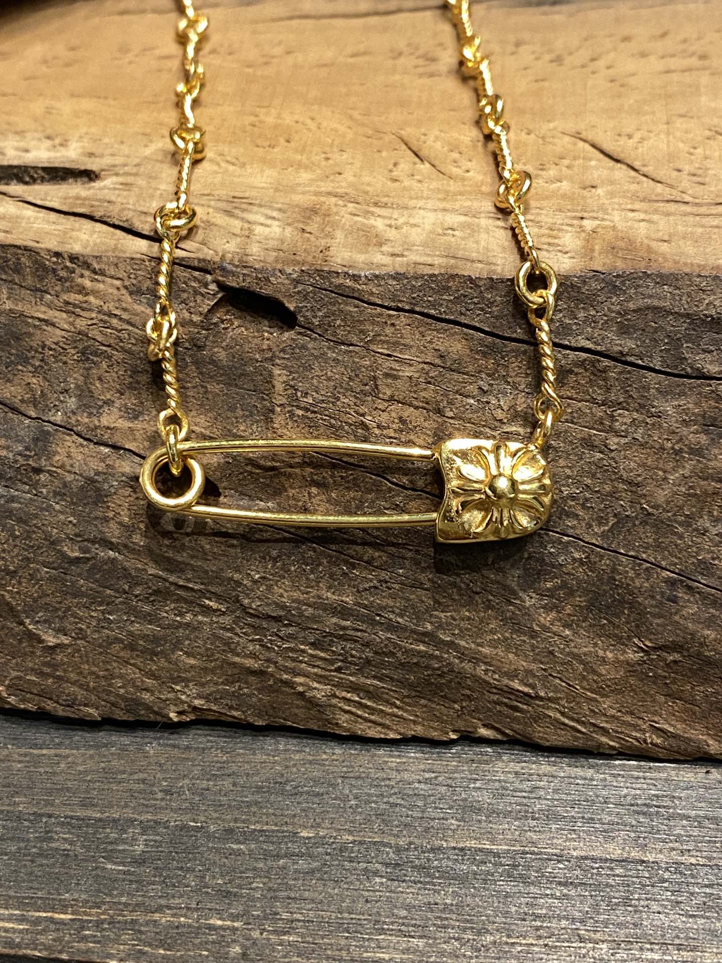Gold-plated diamond-set customization, 22k real gold customization, necklace pendant