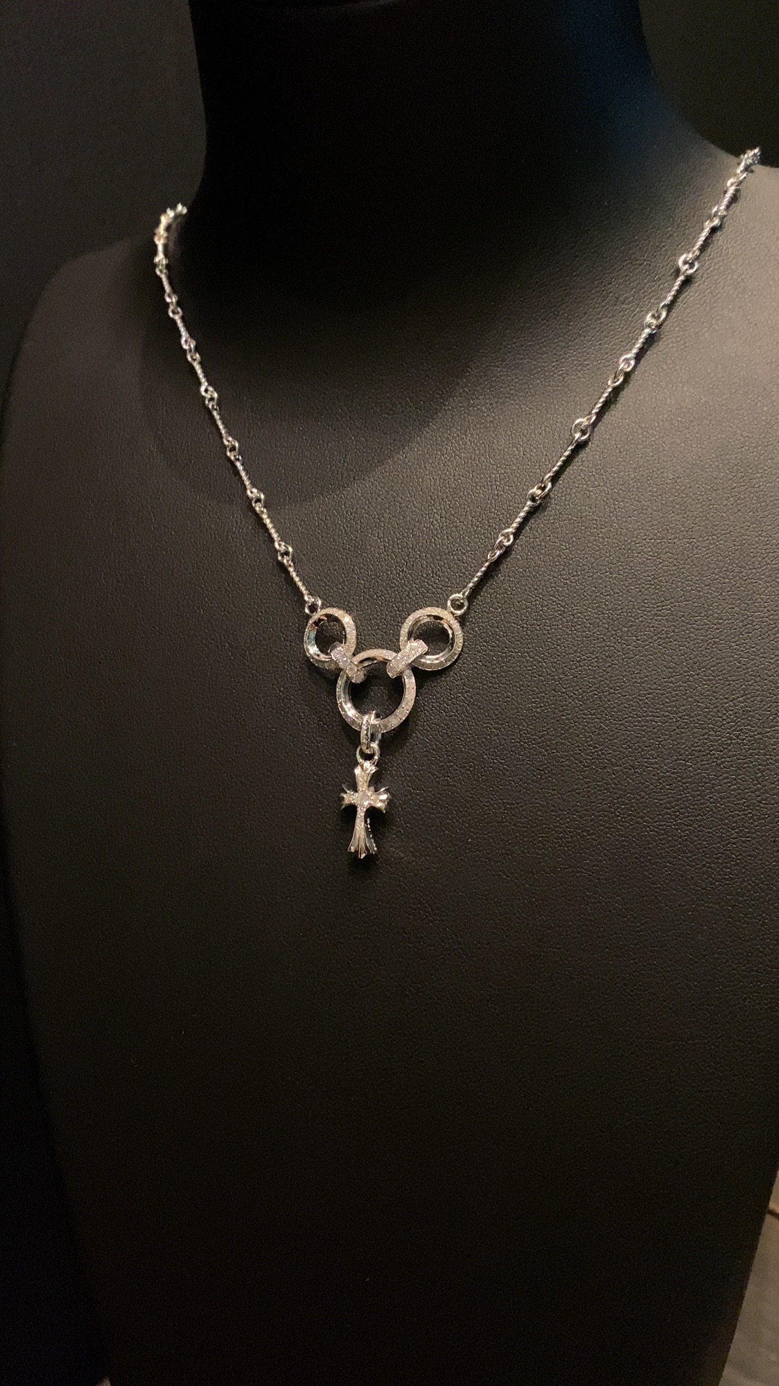Custom Gold-Plated Diamond Setting, Necklace Pendant