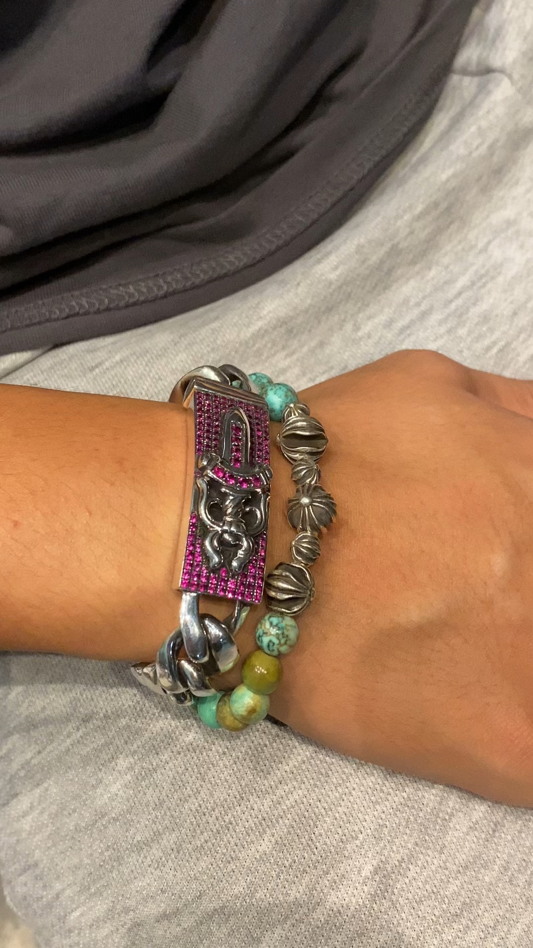 Bracelets and bangles, 925 silver with diamond customization