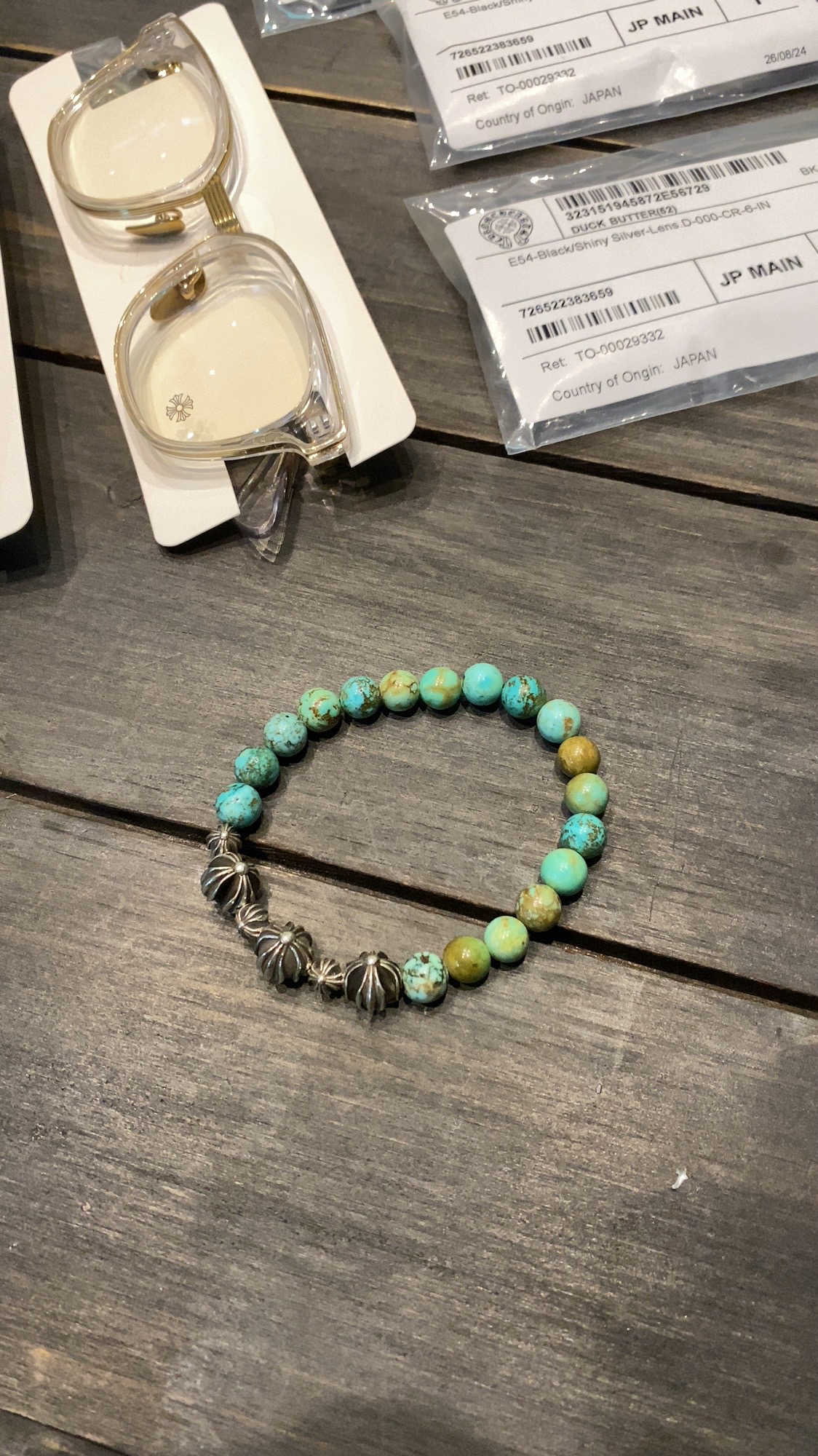 Silver bead bracelet