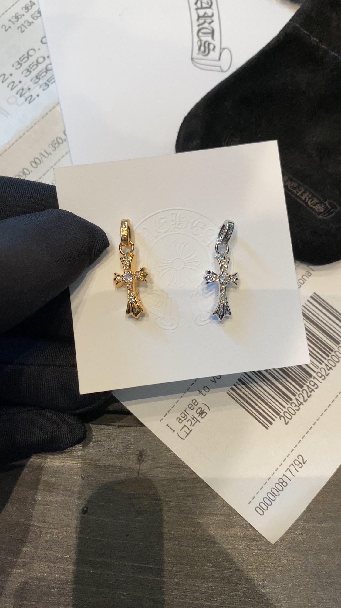 Earrings, Gold-Plated Diamond Custom