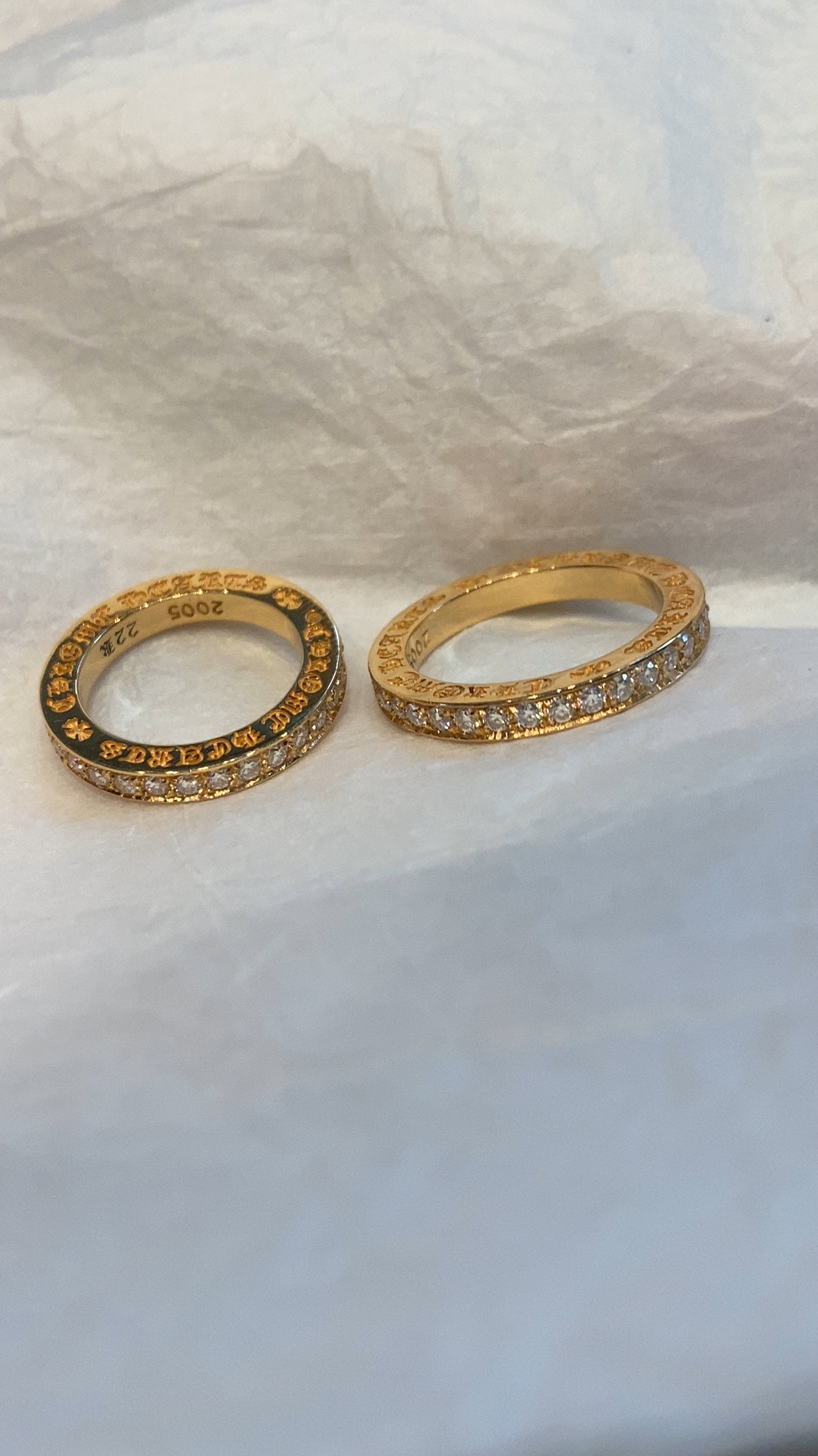 Ring, Custom Gold-Plated Diamond Setting