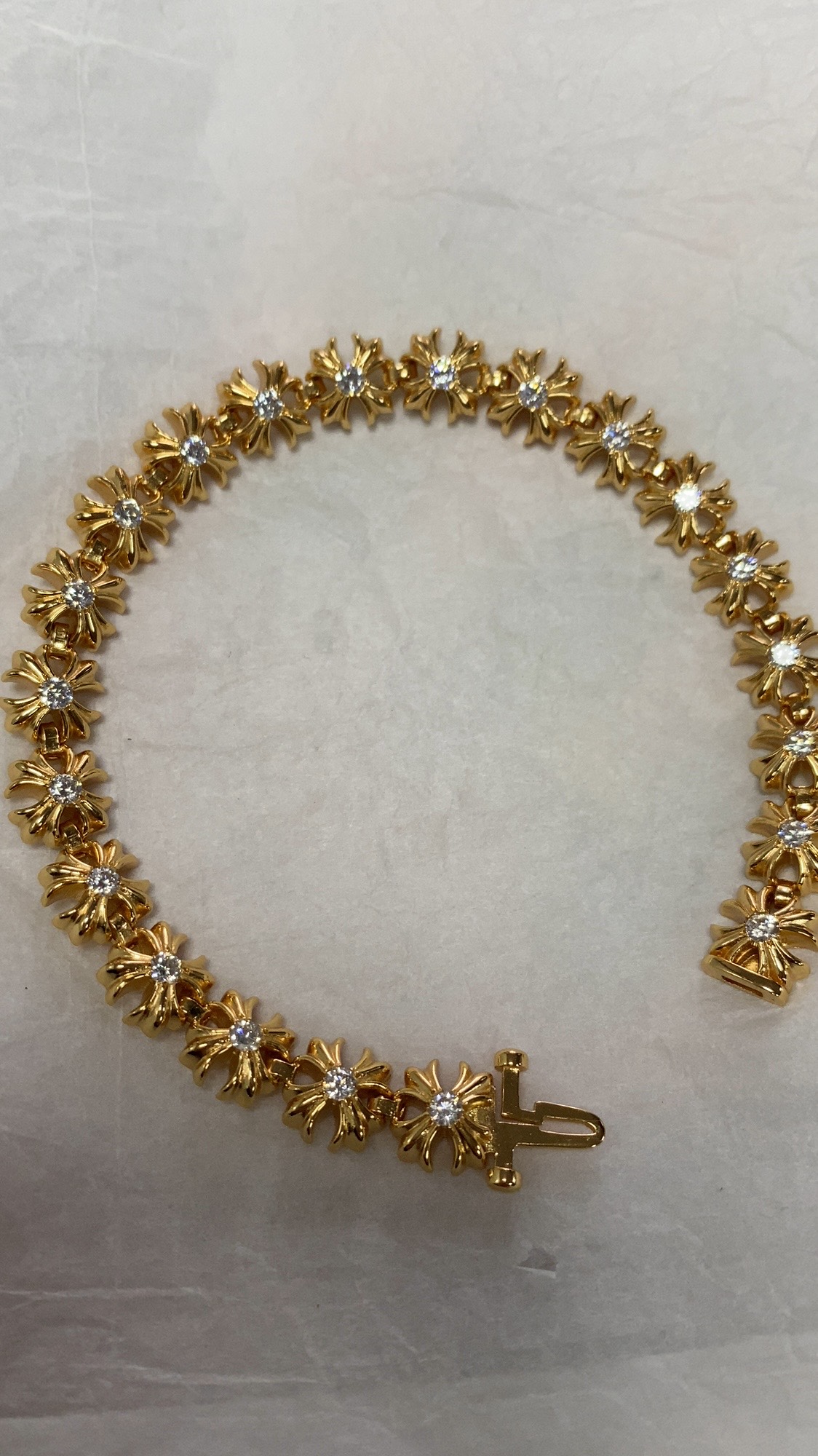 Gold-plated diamond-set custom, 22k real gold custom, bracelet & bangle