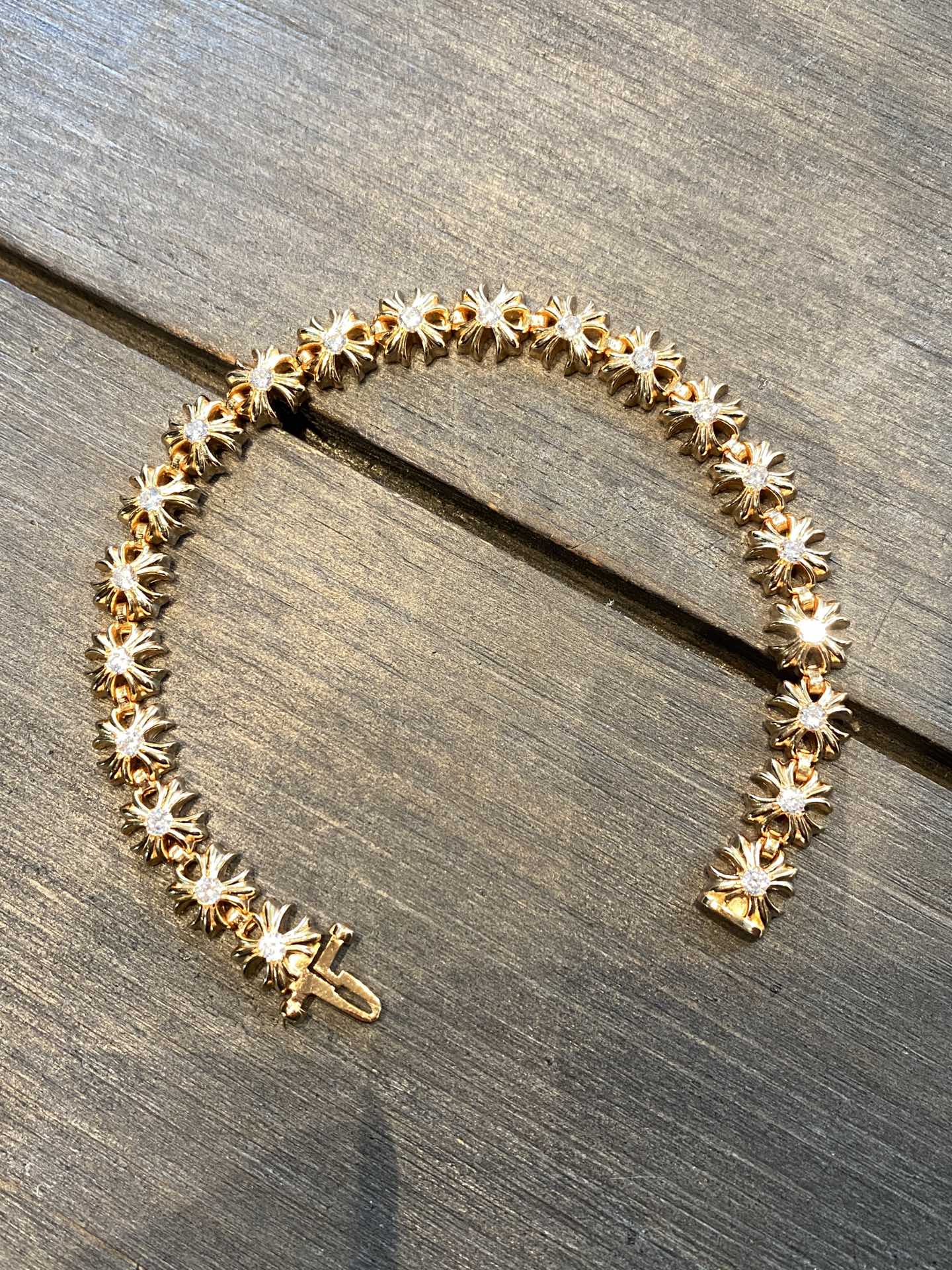 Gold-plated diamond-set custom, 22k real gold custom, bracelet & bangle