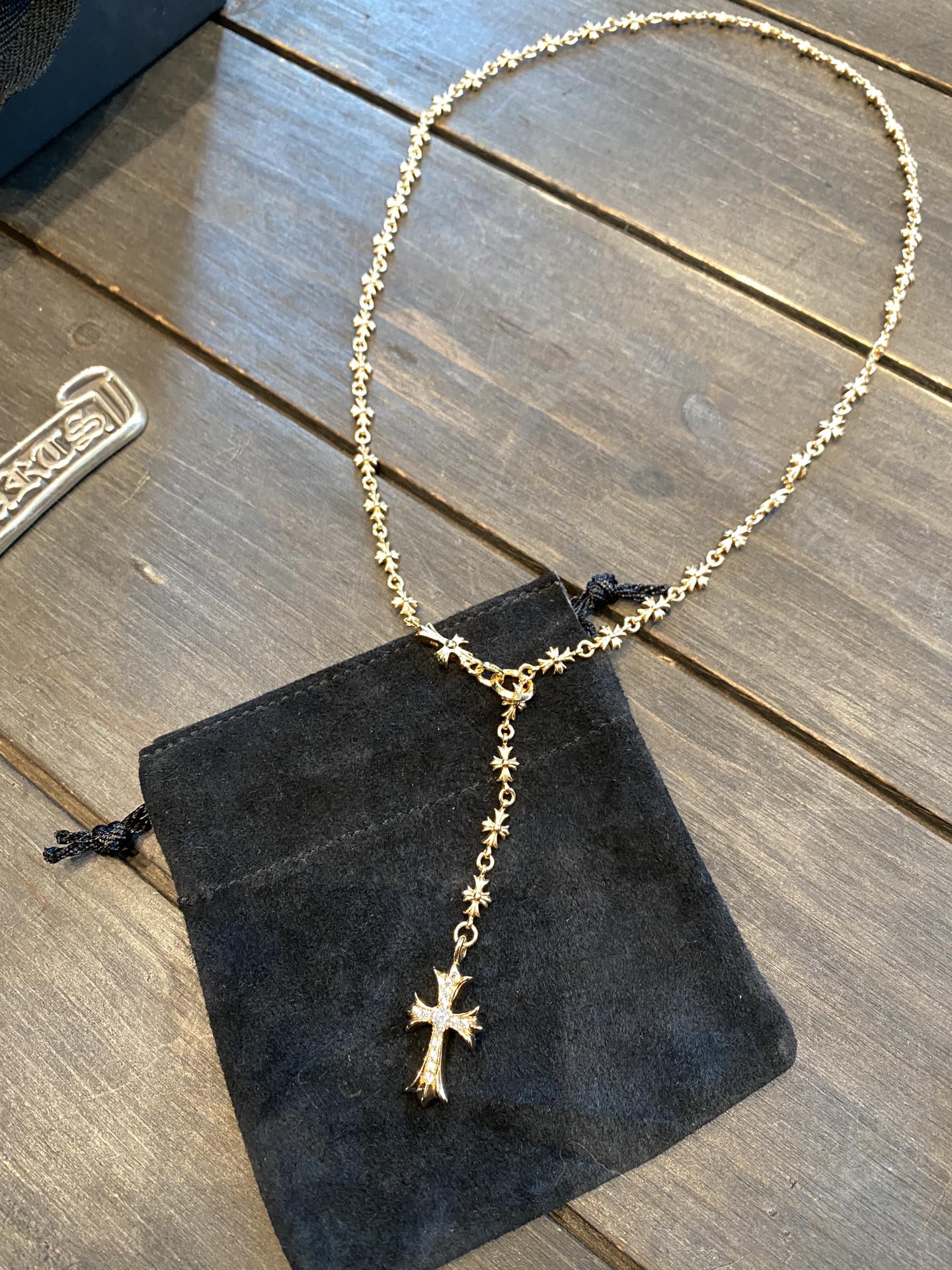 Gold-plated diamond-set customization, 22k real gold customization, necklace pendant
