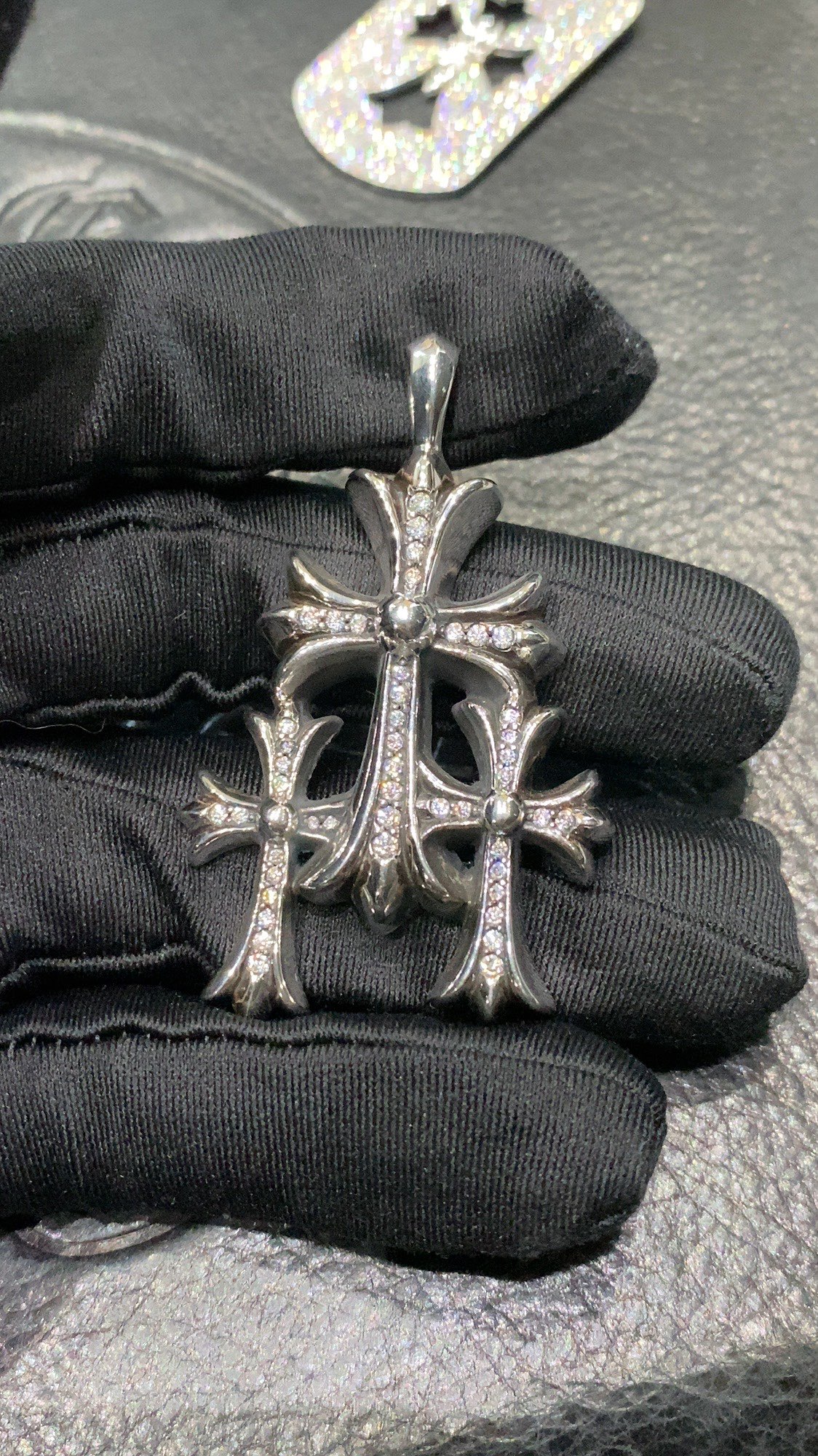 Necklace Pendant, 925 Silver Diamond Custom