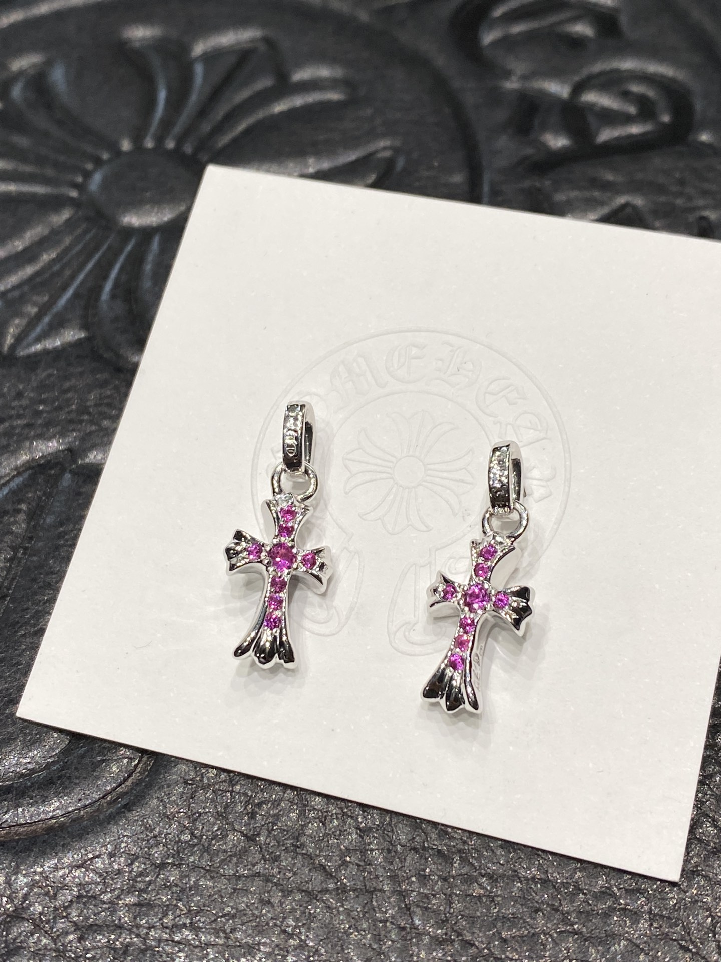 Earrings, gold-plated with custom diamond setting, 22k real gold customization