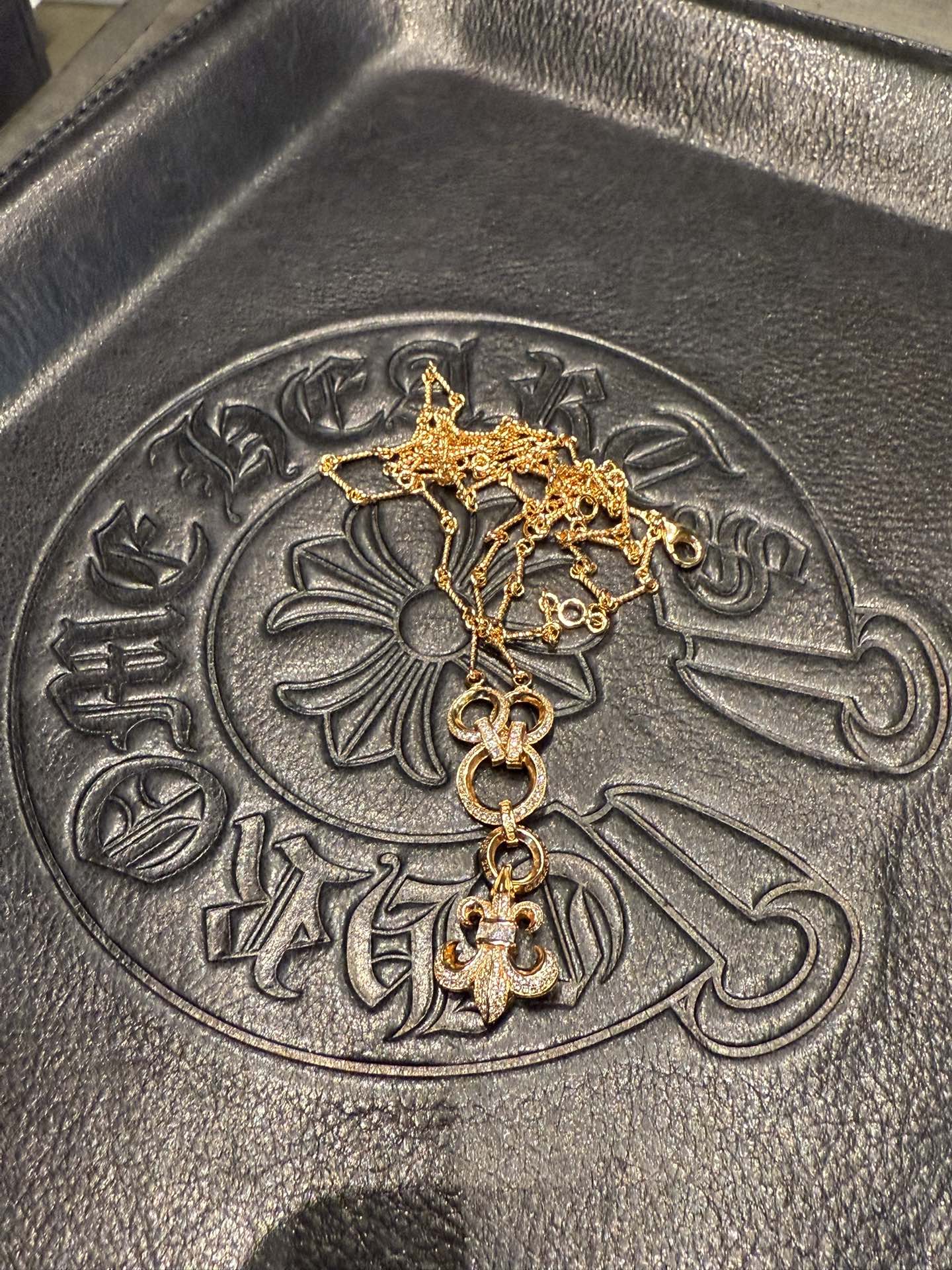 Custom Gold-Plated Diamond Setting, Necklace Pendant