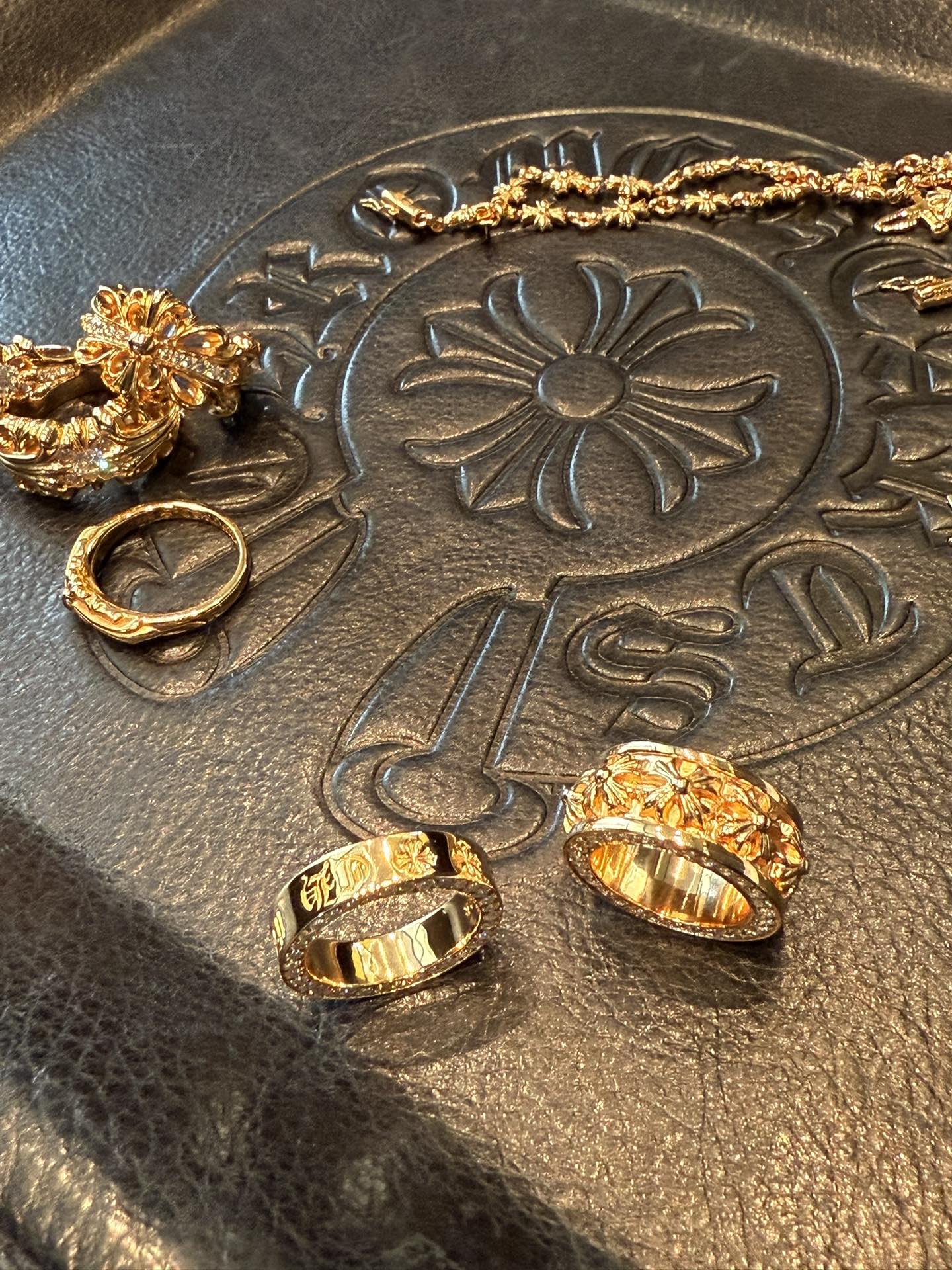Ring, Custom Gold-Plated Diamond Setting