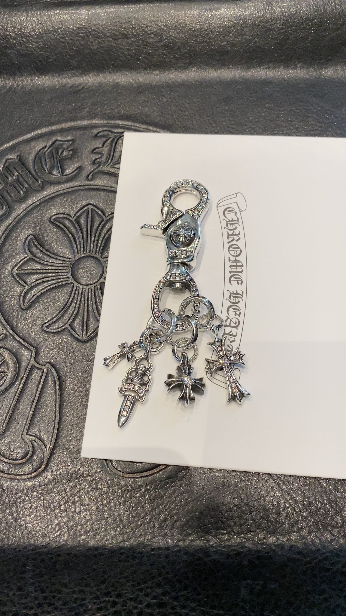 Keychain, 925 silver diamond custom