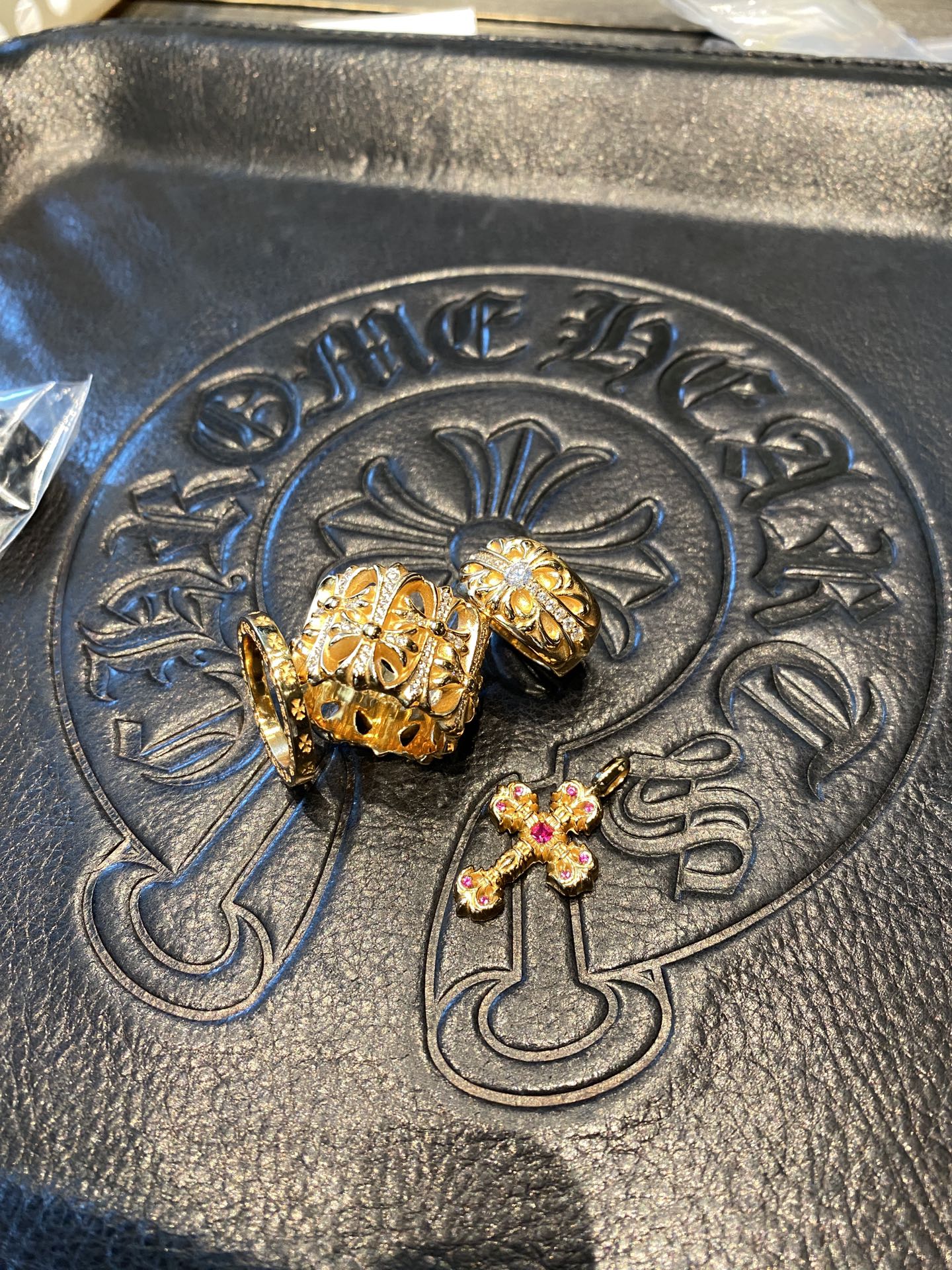 Ring, Custom Gold-Plated Diamond Setting