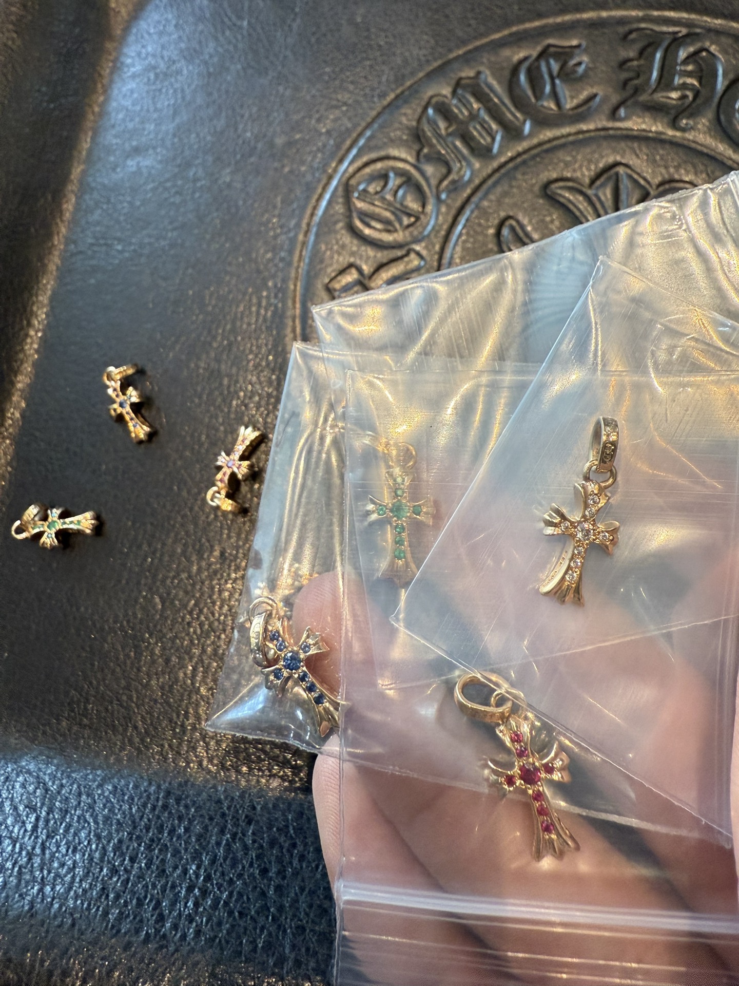 Gold-plated diamond-set customization, 22k real gold customization, necklace pendant