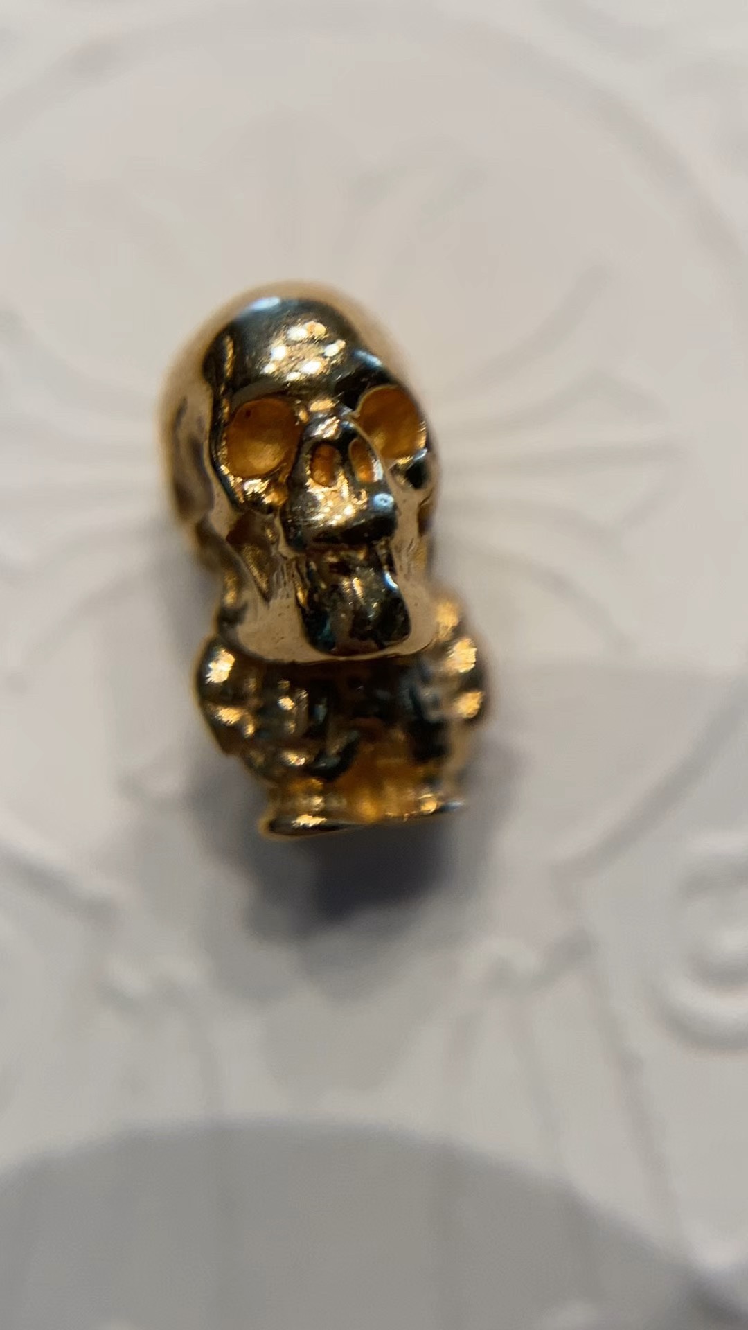 Earrings, gold-plated with custom diamond setting, 22k real gold customization