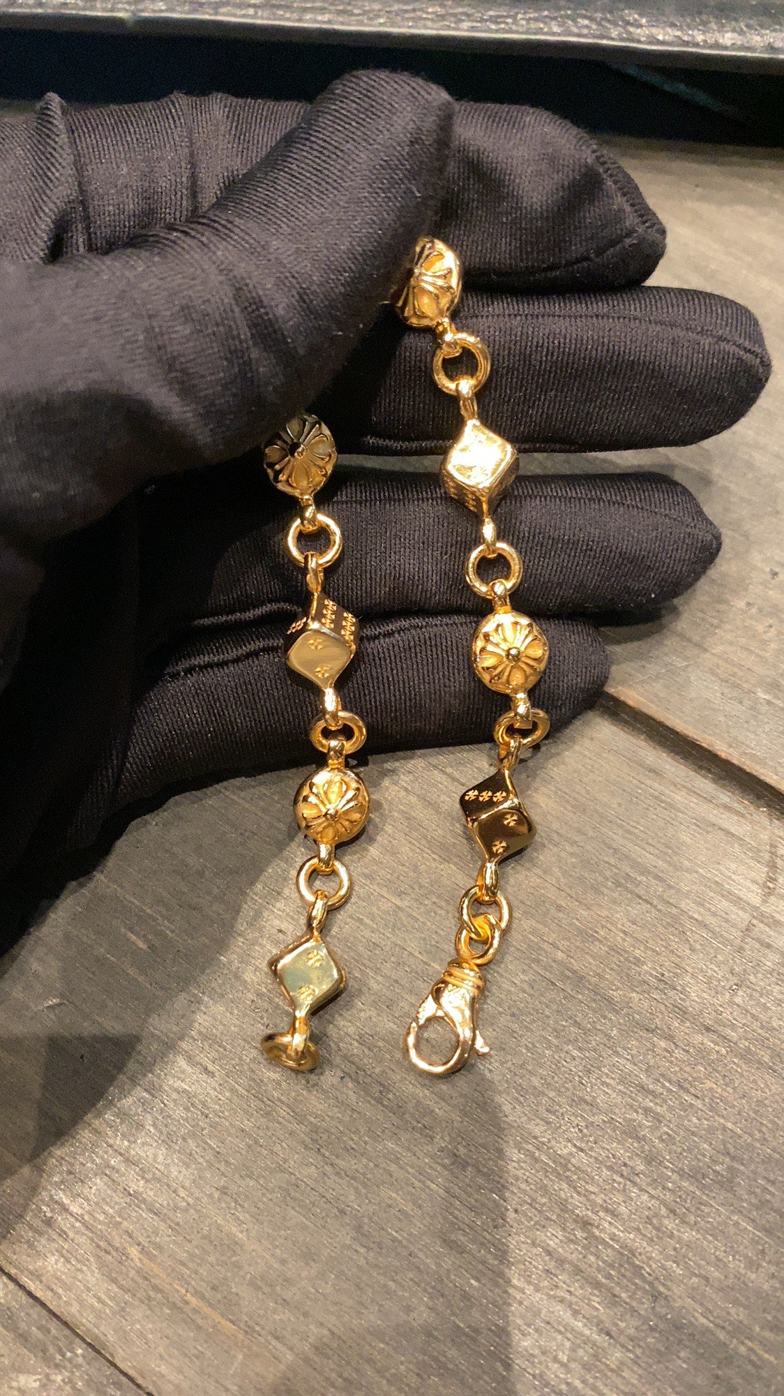 Custom Gold-Plated Diamond Setting, Bracelet Bangle