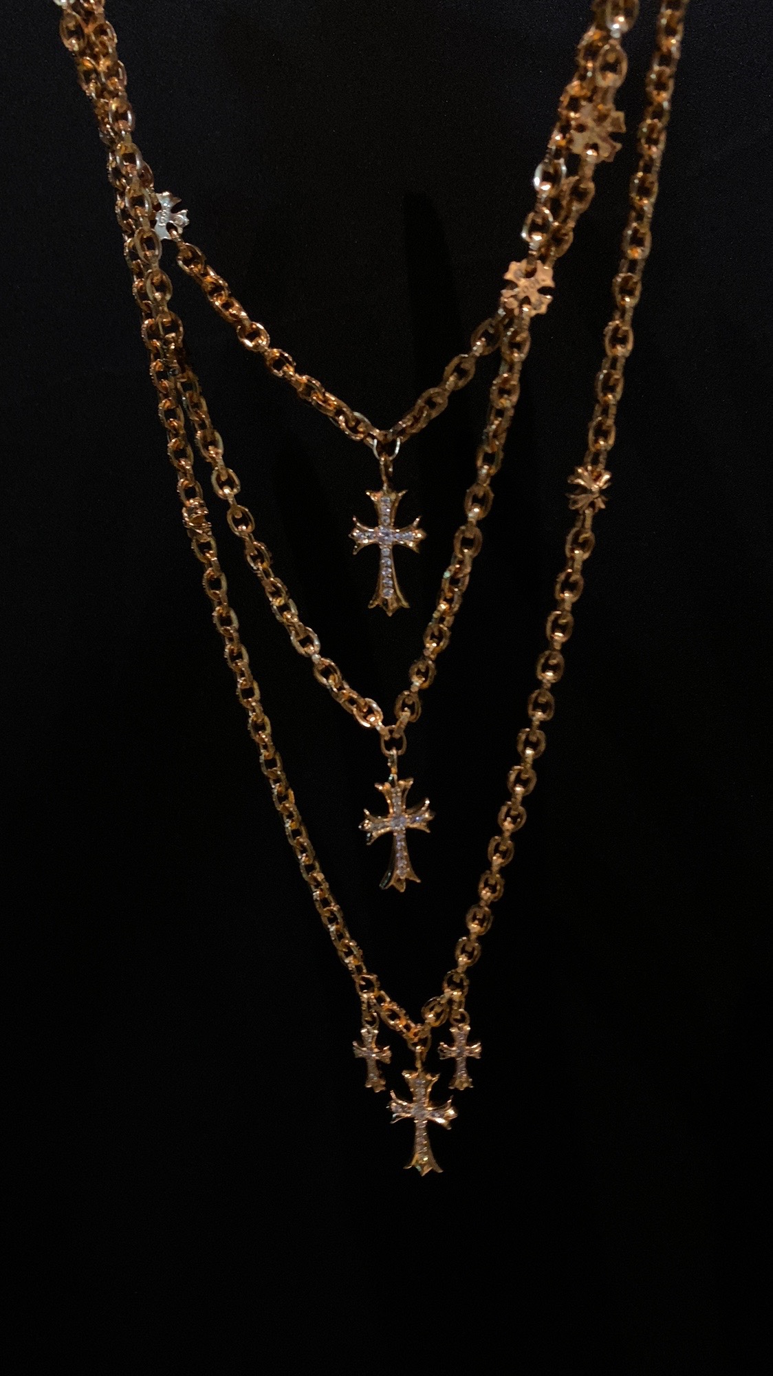 Custom Gold-Plated Diamond Setting, Necklace Pendant