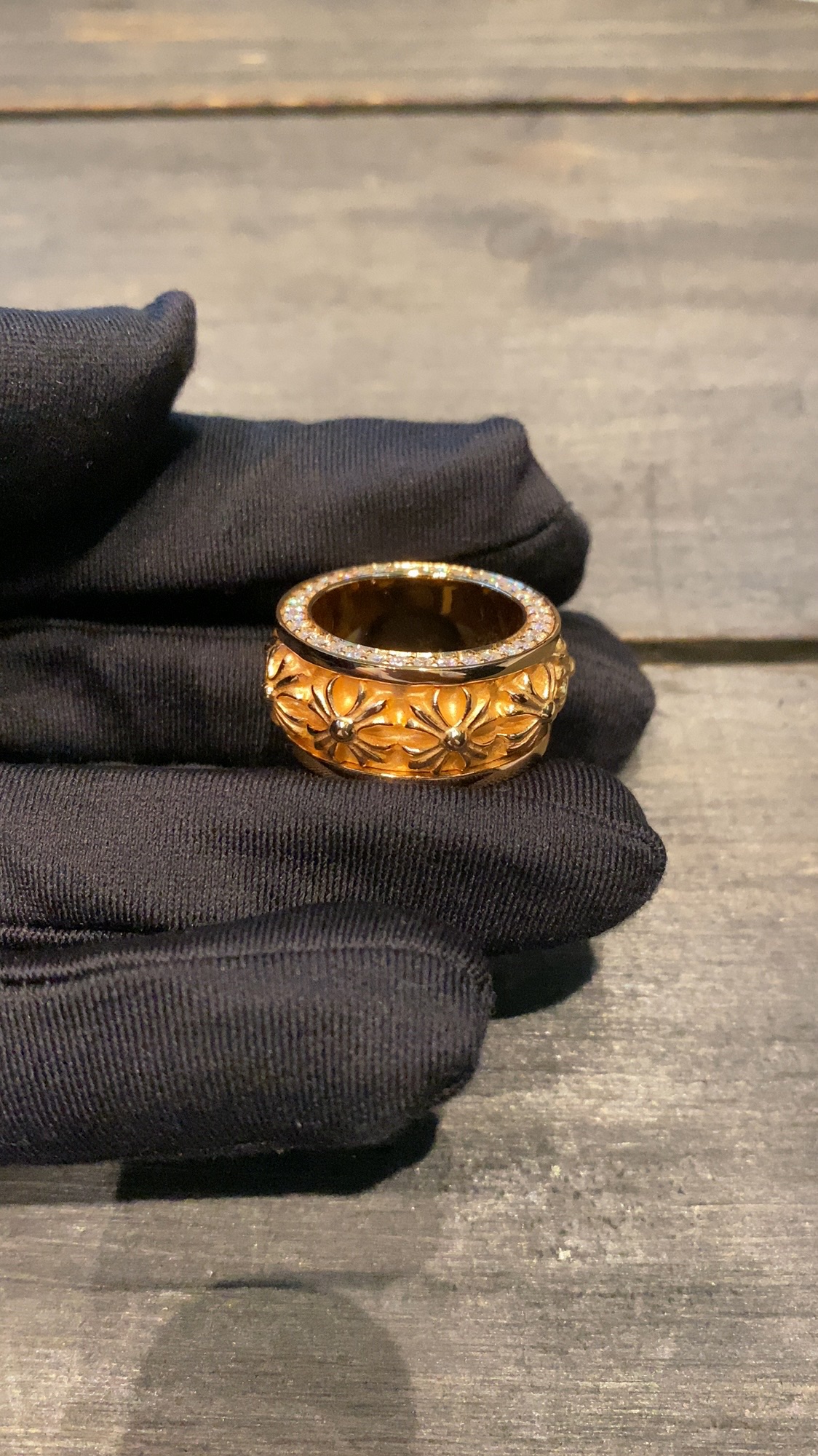 Ring, Gold-Plated Diamond Custom, Custom 22k Solid Gold