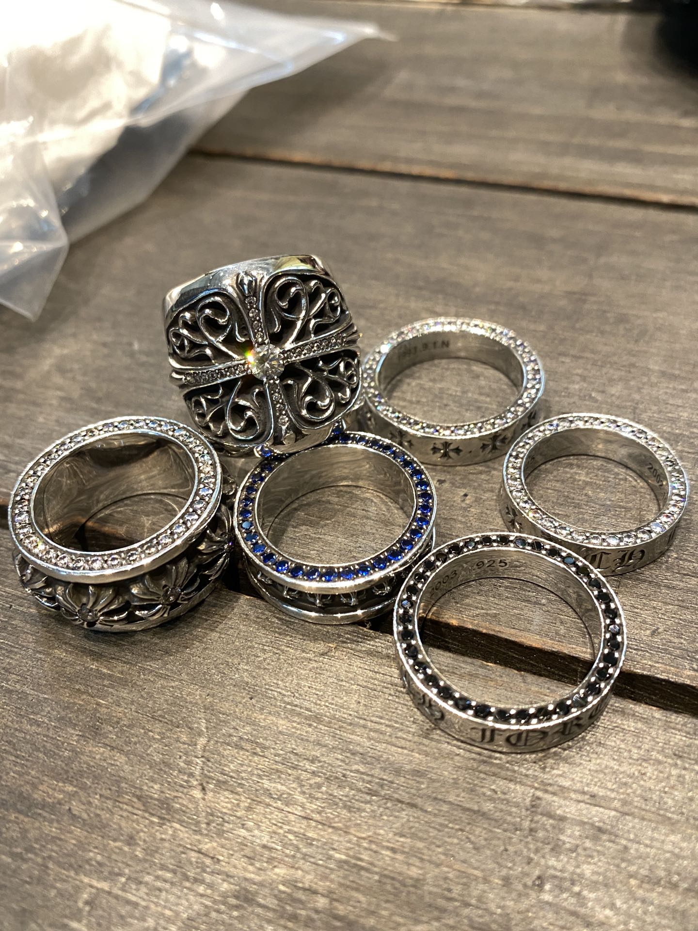 Custom order real shot, Ring, 925 silver diamond customization