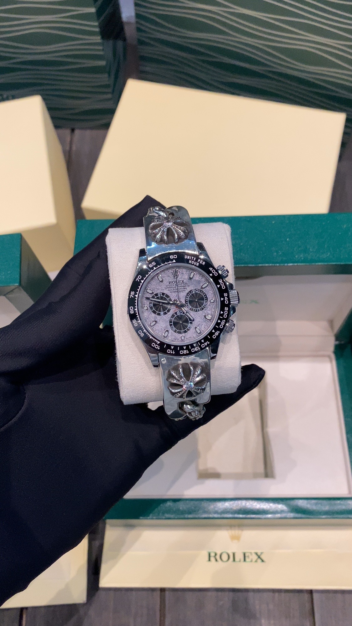 Watch modification, 925 silver diamond custom