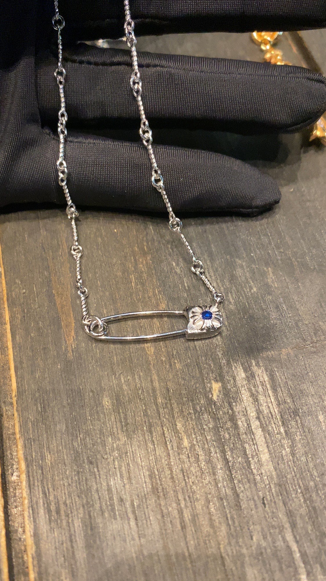 Custom Gold-Plated Diamond Setting, Necklace Pendant