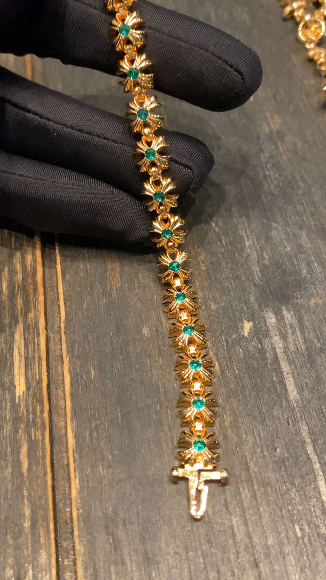 Custom Gold-Plated Diamond Setting, Bracelet Bangle