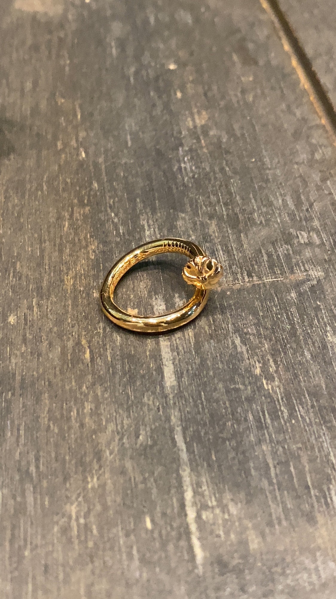 Ring, Custom Gold-Plated Diamond Setting