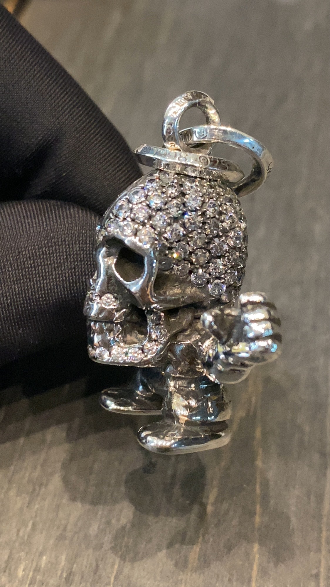 Necklace Pendant, 925 Silver Diamond Custom