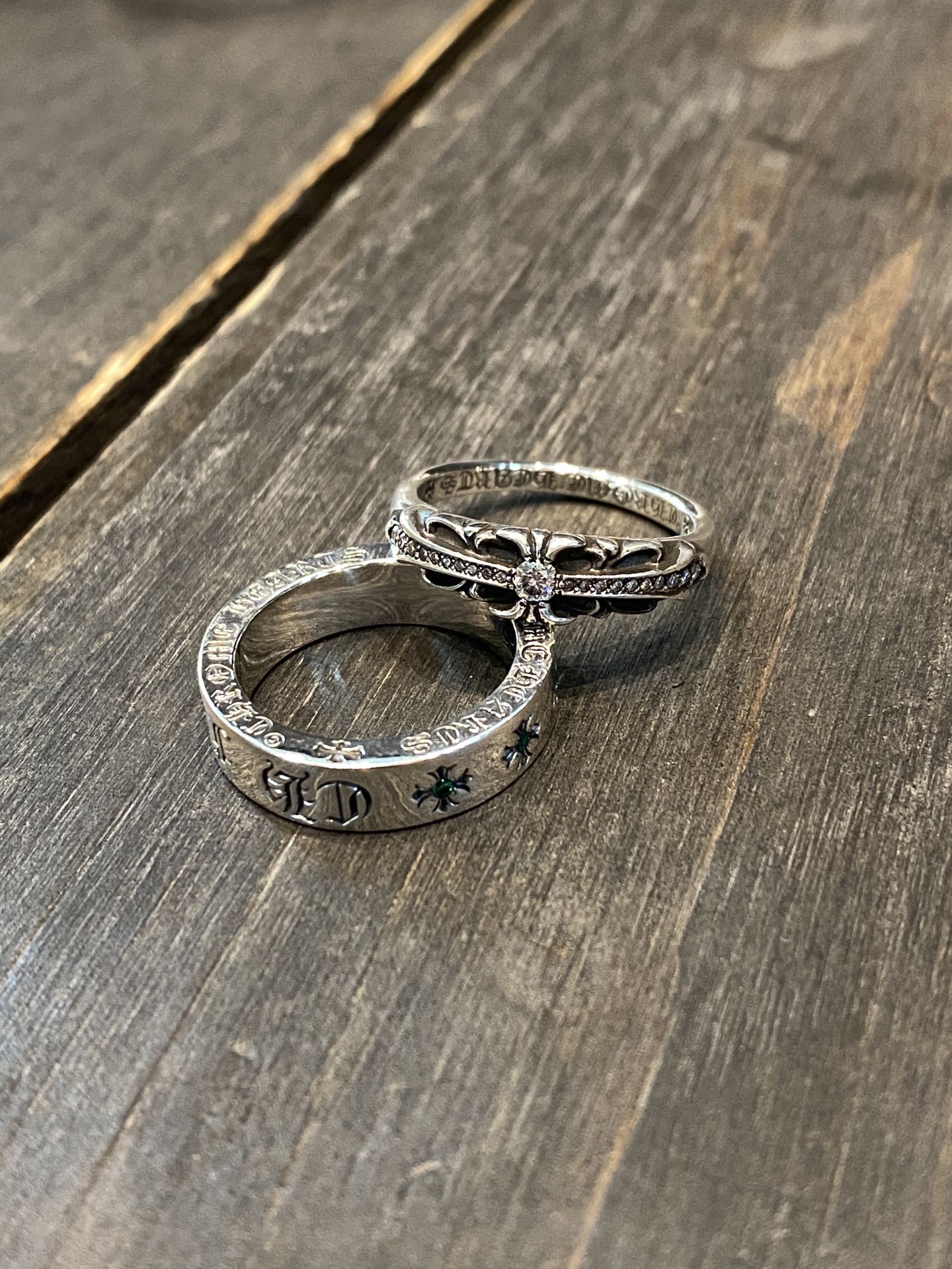 Rings, 925 silver with diamond customization