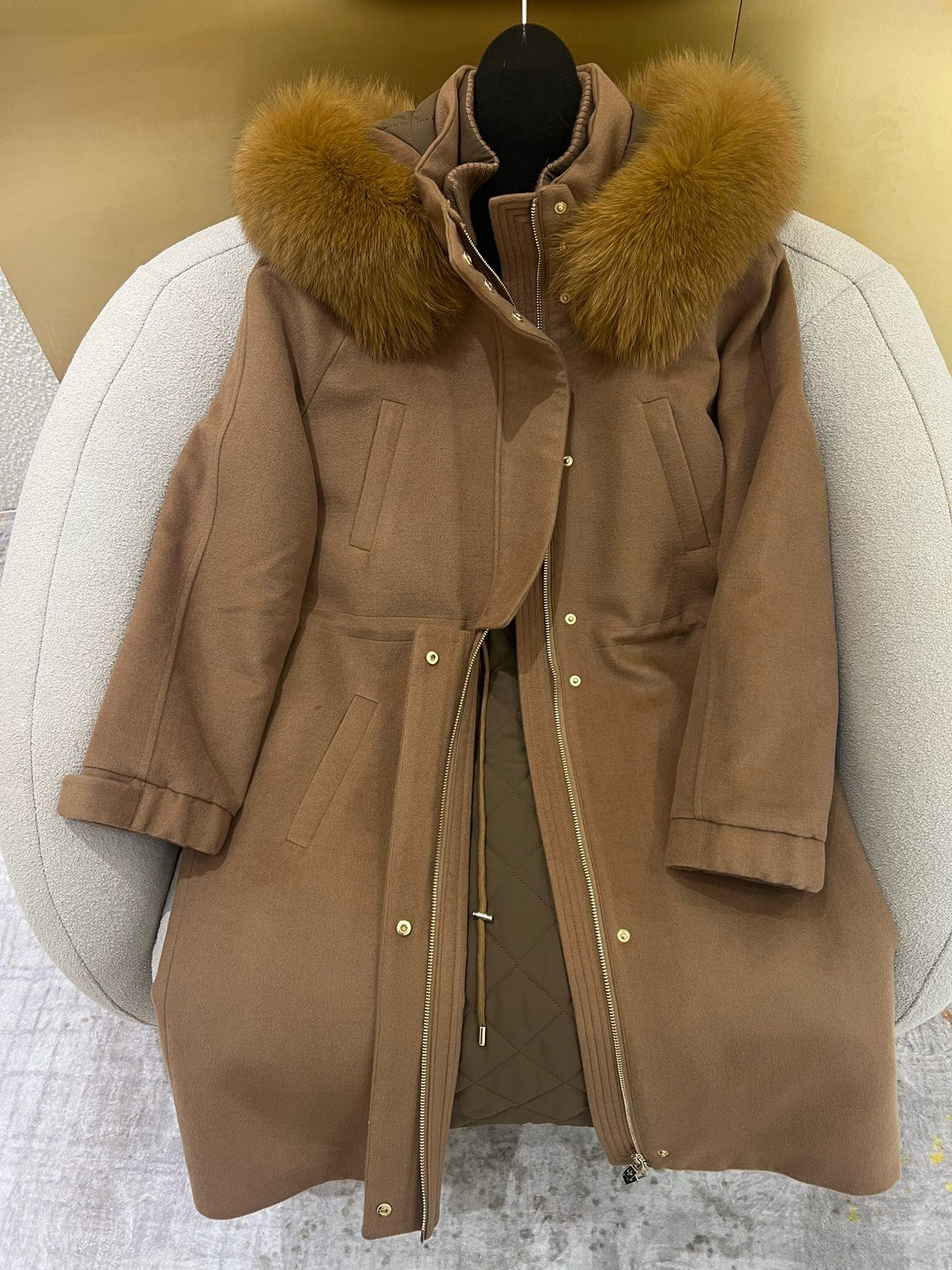 Icery Women's Ski Suit with Fox Fur Trim, Wool & Cashmere Blend 6 i1734841574 9484 2