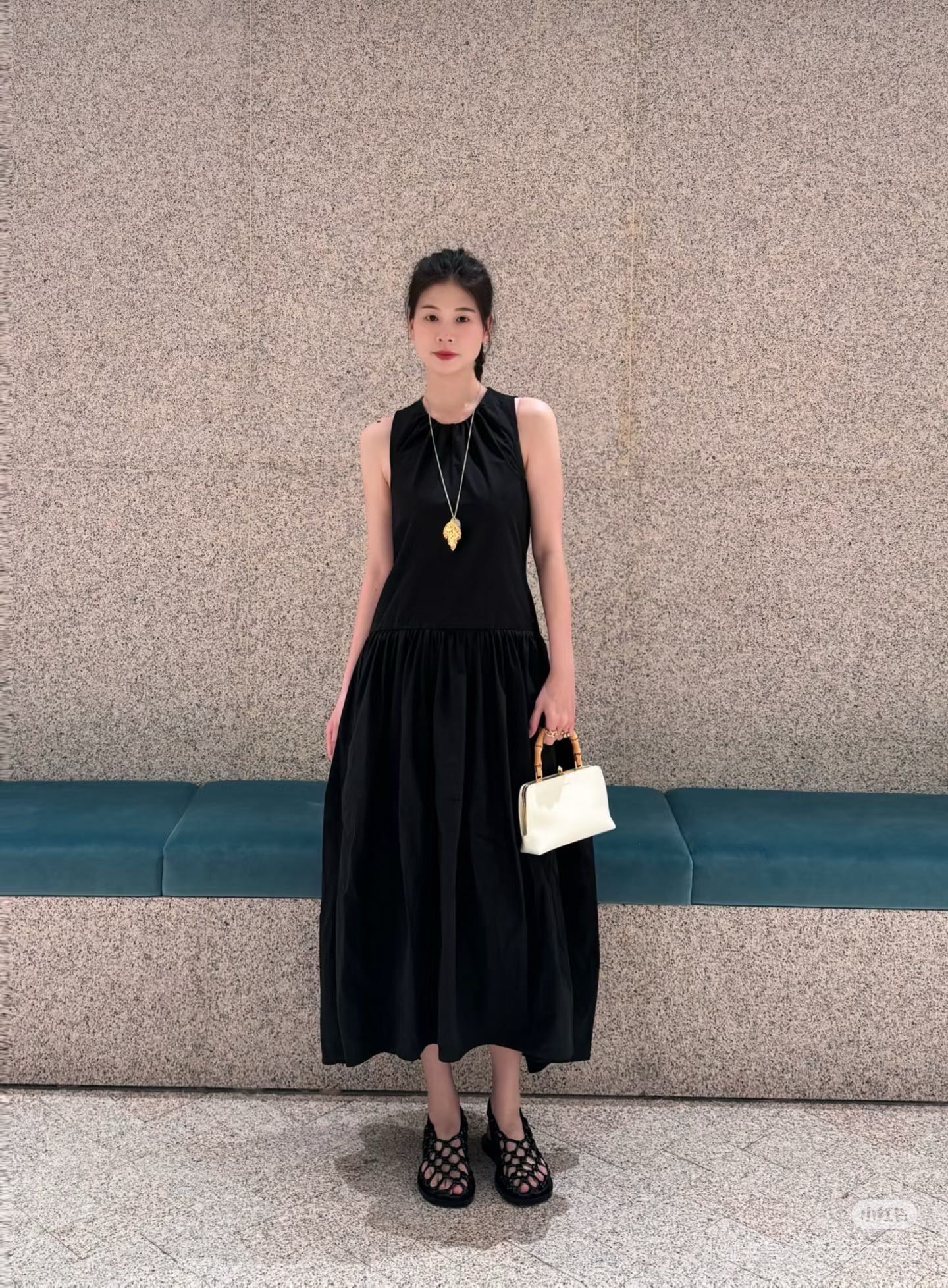 Jil Sander Sleeveless A-Line Midi Dress - Minimalist Style, Hepburn Inspired 3 i1745142220530 8072 0 1