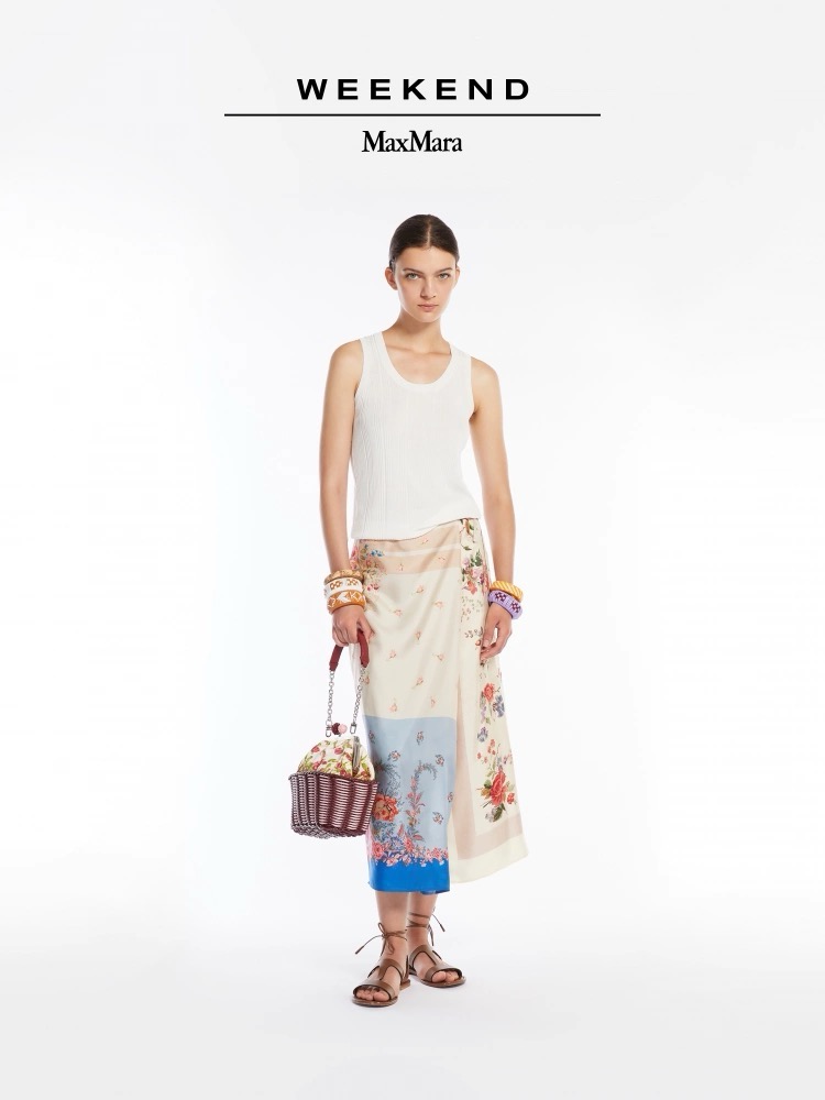 MaxMara Weekend Printed Silk Skirt - Geometric Design, Summer Collection 2 i1745993726854 4541 0 0