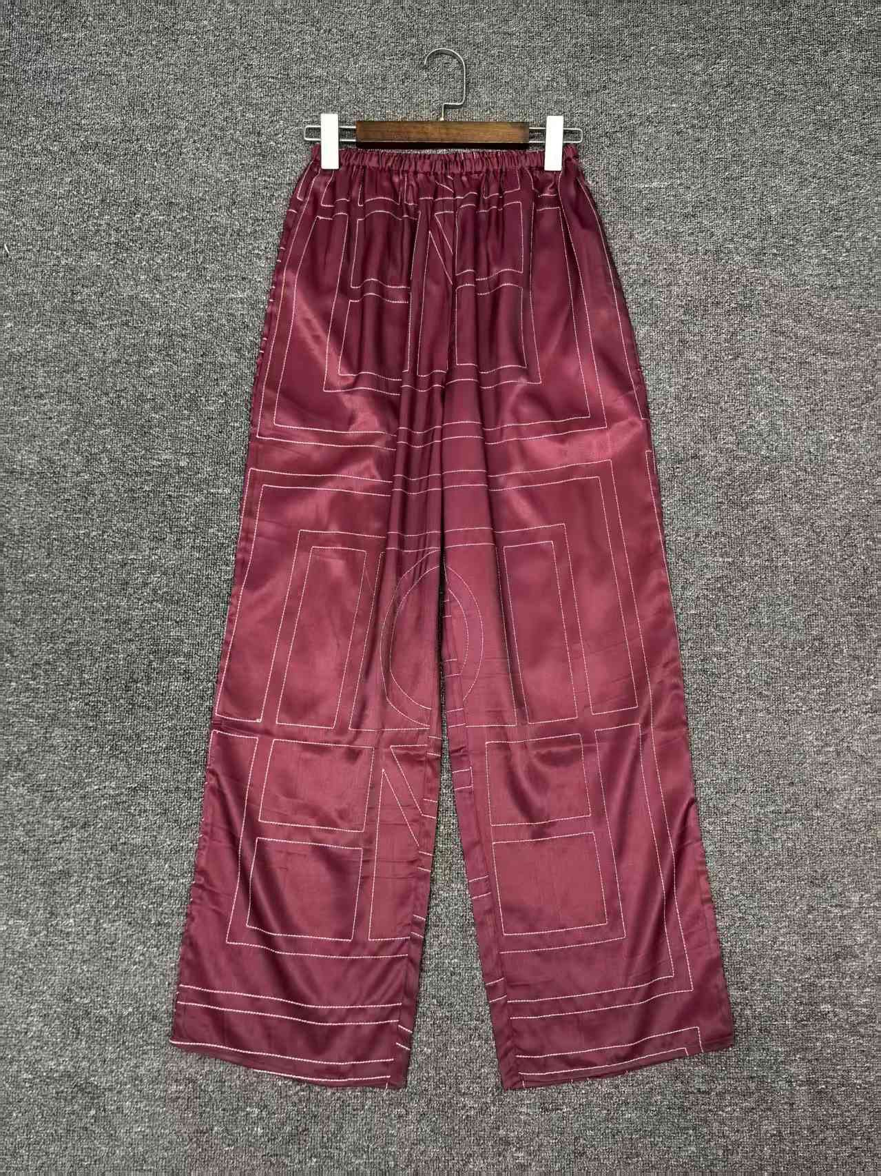 Toteme Bordeaux Embroidered Shirt & Pants Set - Chic & Comfortable 6 i1747914065706 6519 0 4