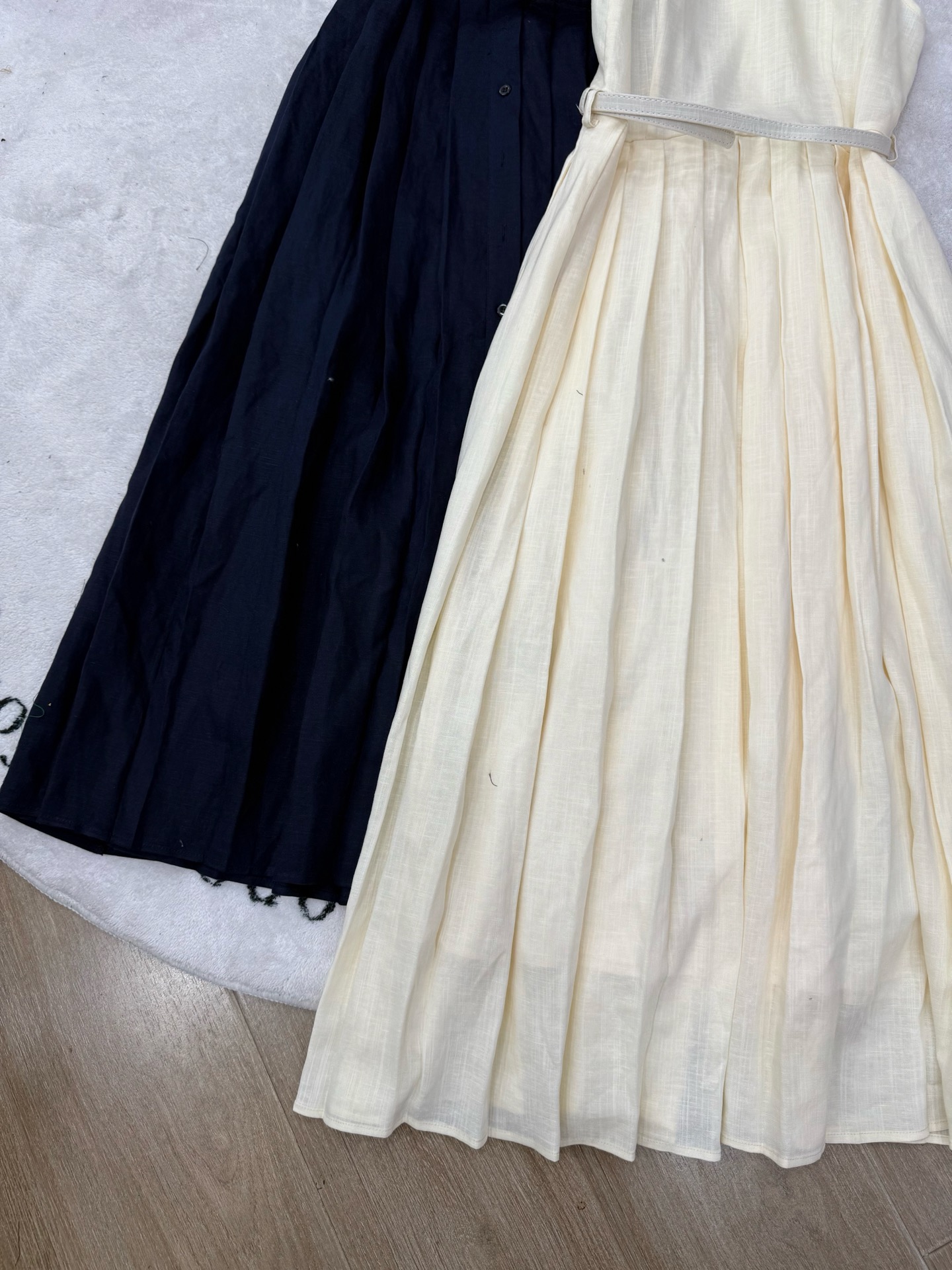 Sleeveless Linen Dress with Pleated Waist Belt - Ralph Lauren Inspired 9 i1748753770780 7985 0 7
