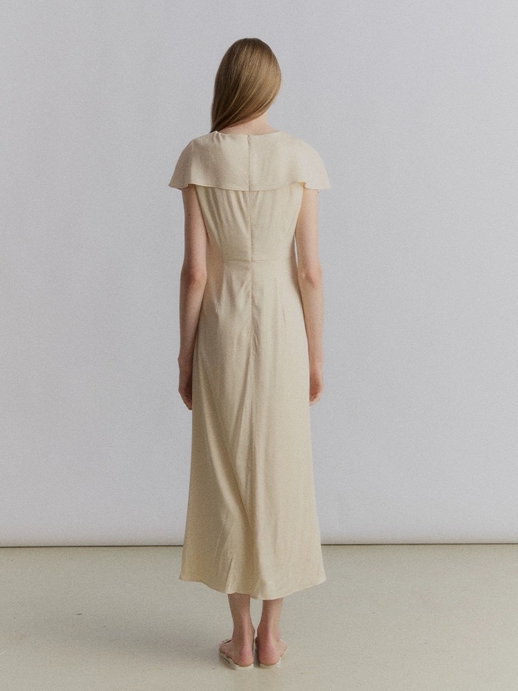 Elegant Pleated Knot Midi Dress - Chic Short Sleeve, Fitted Waist Design 3 i1749103510119 9710 0 1