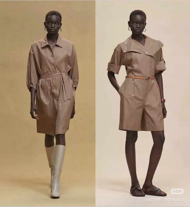 Hermes Jacquard Cotton Shirt Dress Lantern Sleeve Tie Waist - Chic & Slimming 3 i1752398693016 4489 0 1