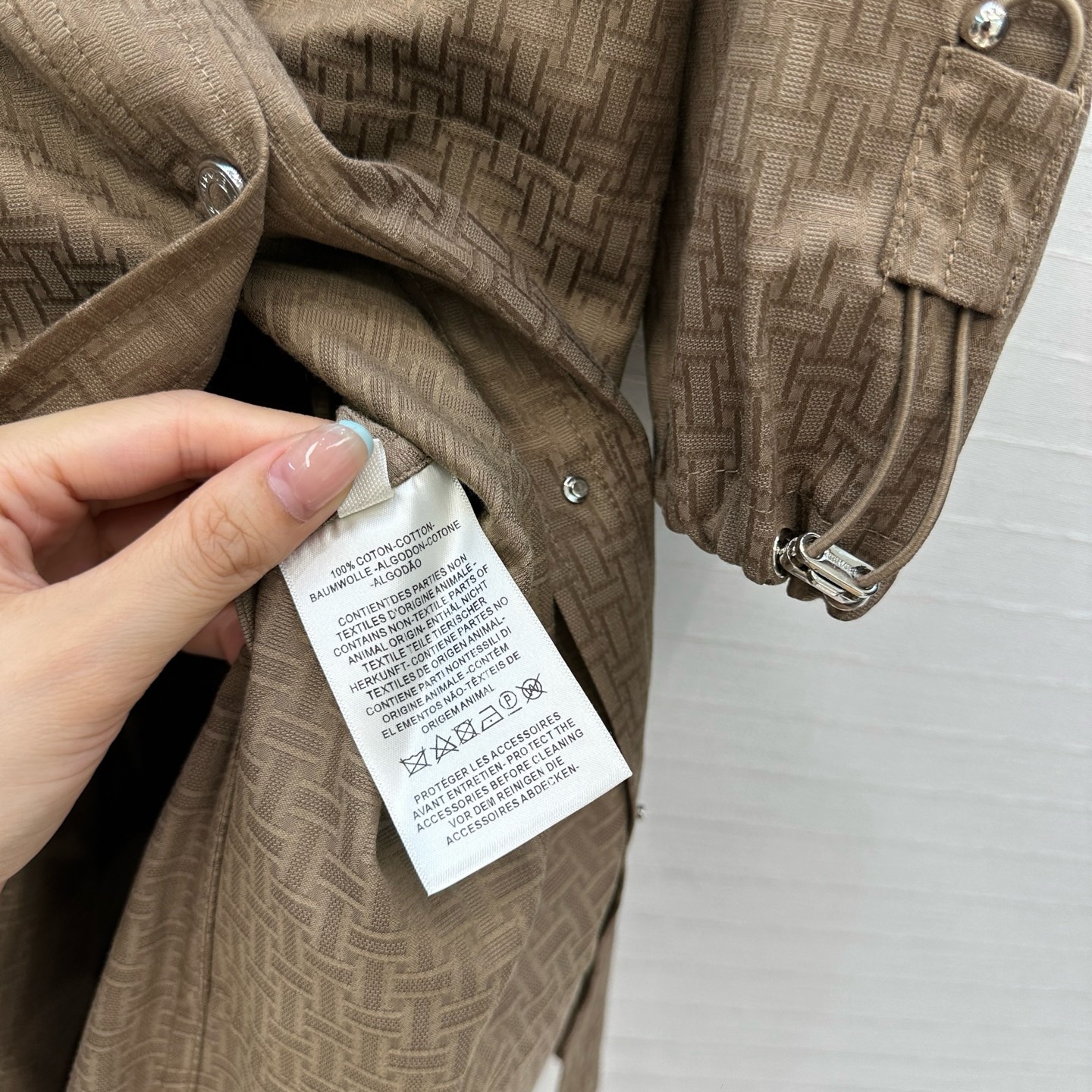Hermes Jacquard Cotton Shirt Dress Lantern Sleeve Tie Waist - Chic & Slimming 9 i1752398694225 3170 0 7