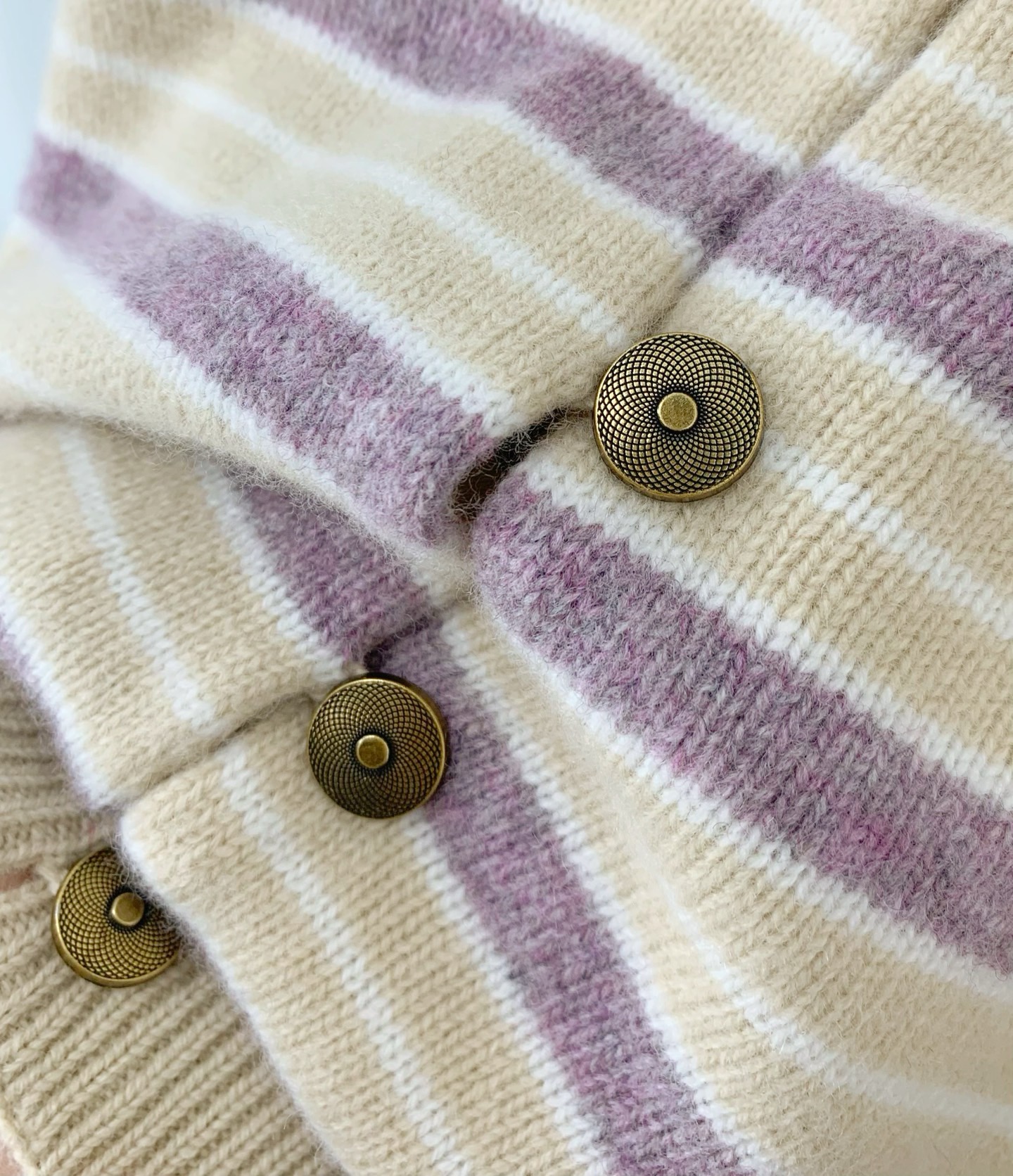 Striped Wool Cardigan Sweater - Soft Cashmere Knitwear in Taro Purple 8 i1754729272952 450 0 6