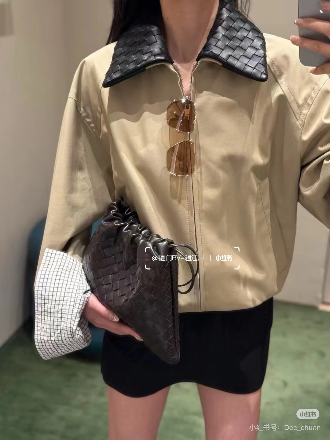 Bot**ga Veneta Inspired Lambskin Jacket - Detachable Collar, Three Colors 2 i1755998453695 581 0 0