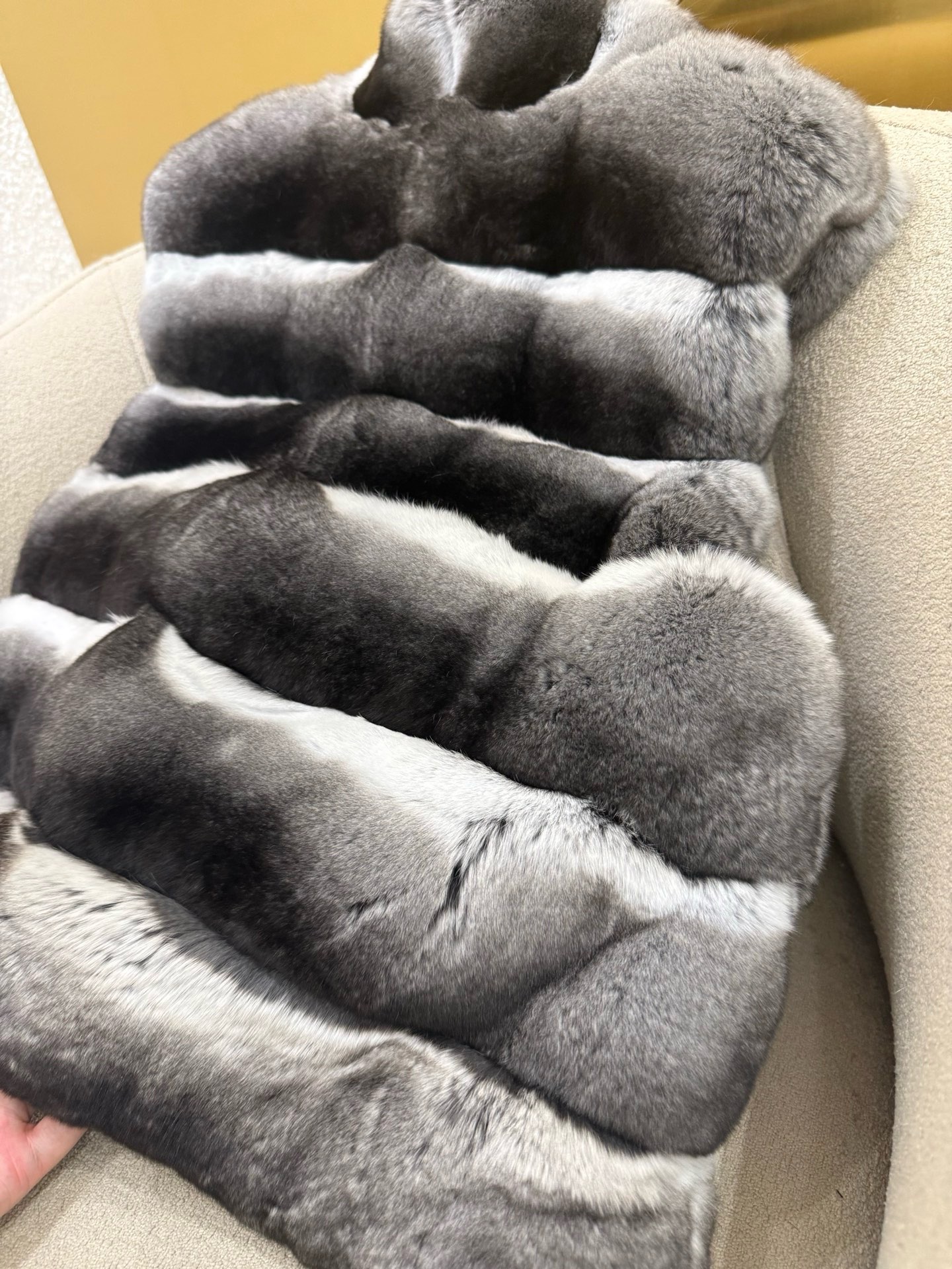Luxury Chinchilla Fur Vest: Premium Quality, Silky Lined, Exclusive Design 8 i1759684621293 3622 0 6