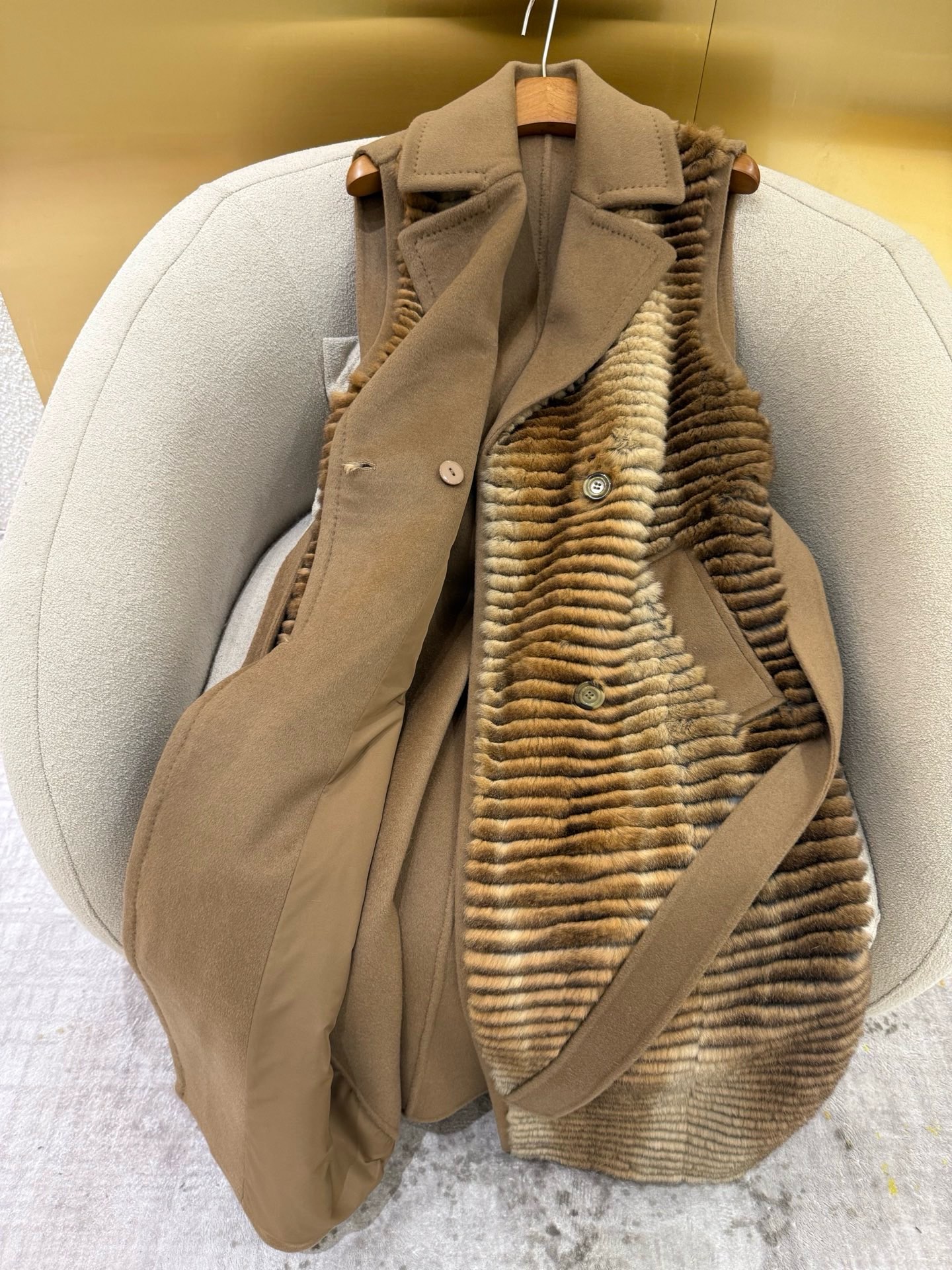 Elegant Long Vest with Cashmere and Wool Blend - Sophisticated Design 9 i1760932014405 518 0 7