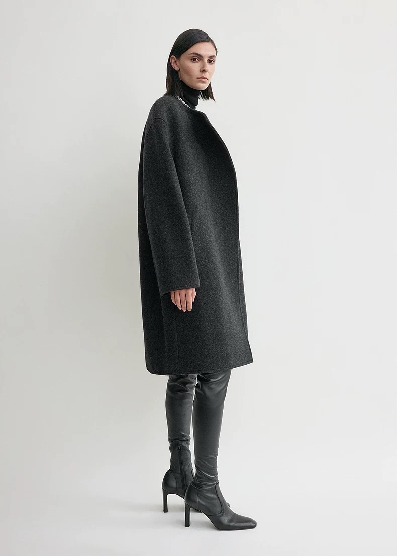 Toteme Straight-Fit Drop Shoulder Collarless Coat - Original Fabric, Sizes Available 3 i1761545364019 2904 0 1